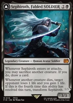 Sephiroth Fabled SOLDIER Sephiroth One Winged Angel 