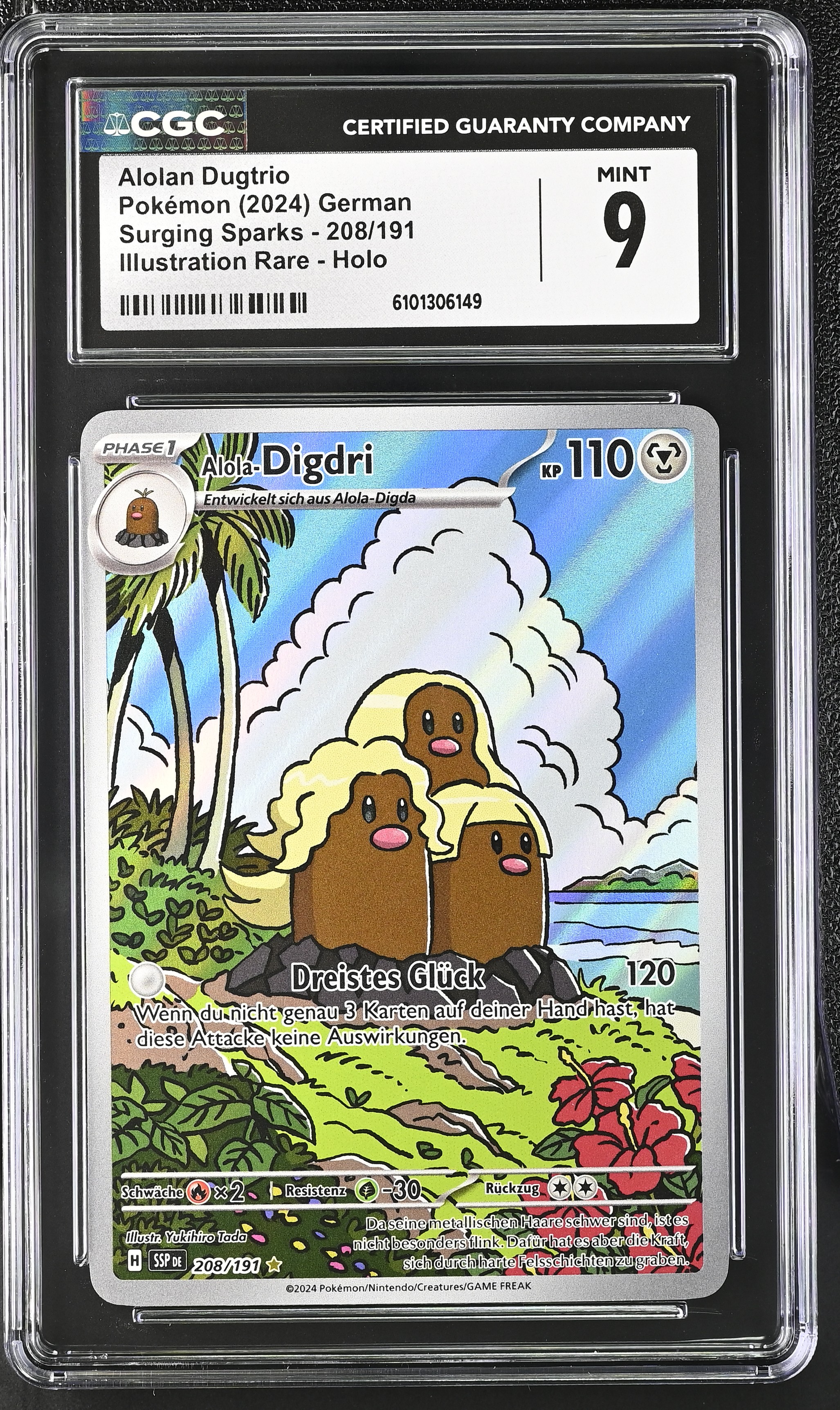 Alolan Dugtrio - SSP 208 - German - CGC 9
