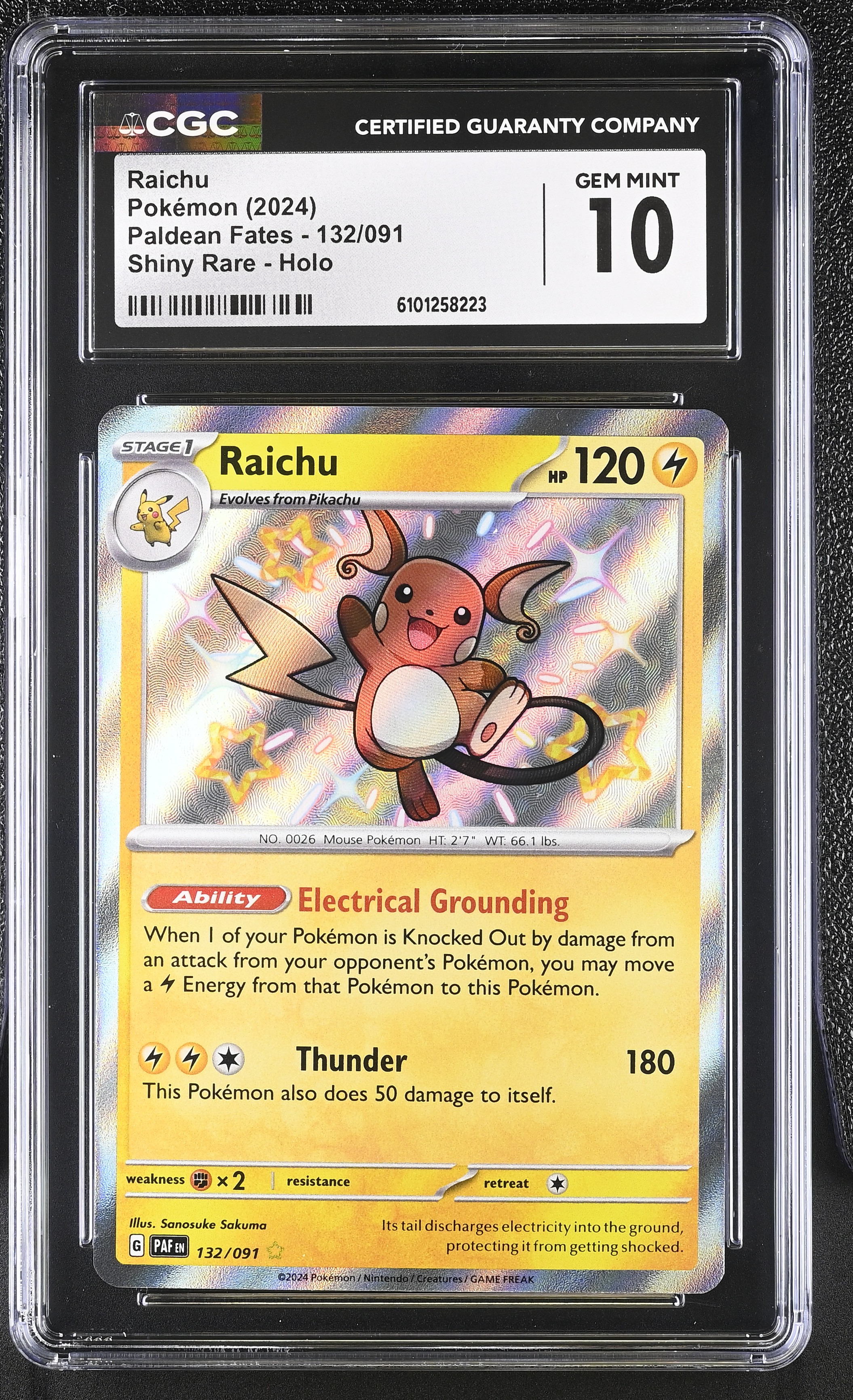 Raichu - PAF 132 - English - CGC 10 