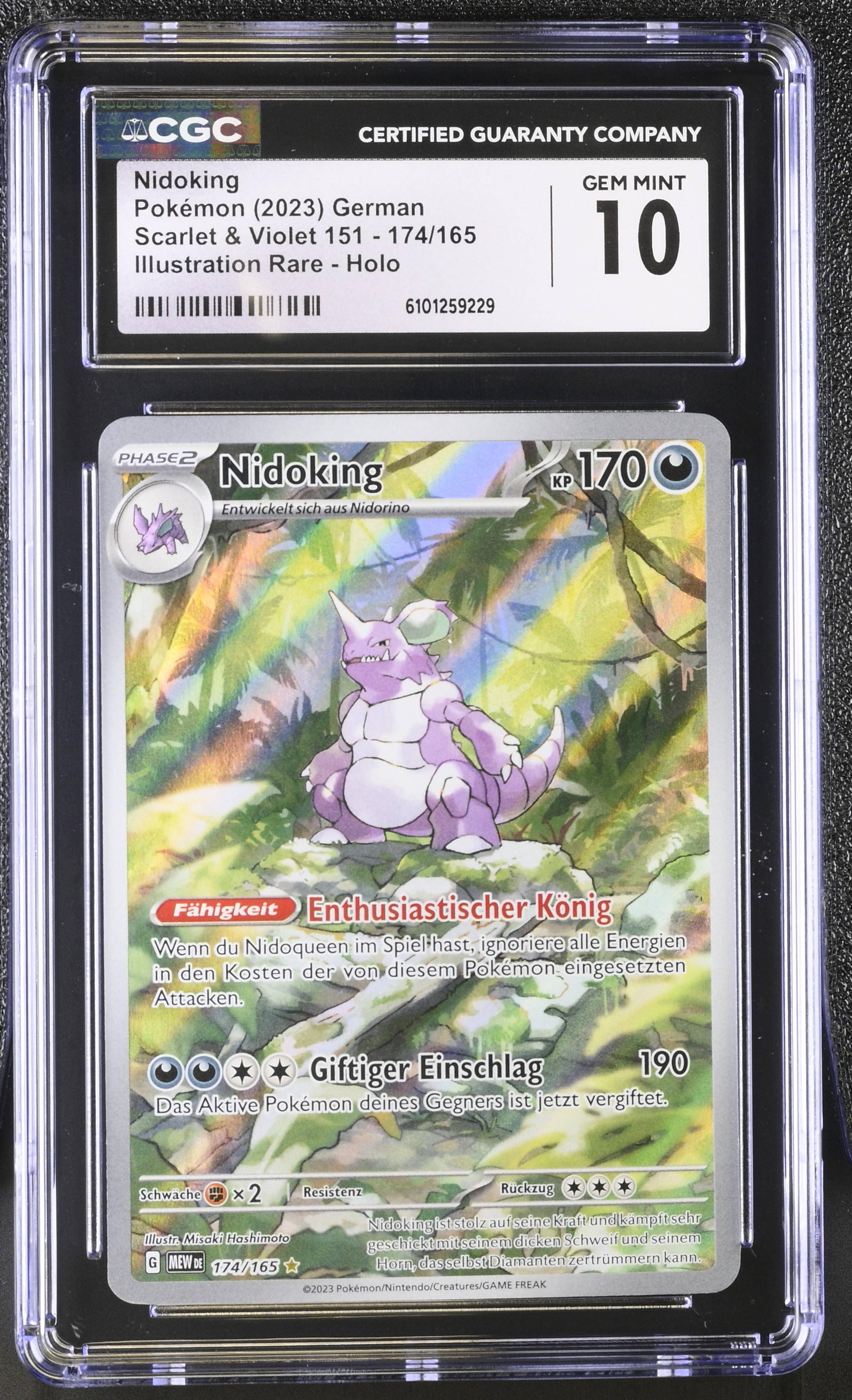 Nidoking - MEW 174 - German - CGC 10 
