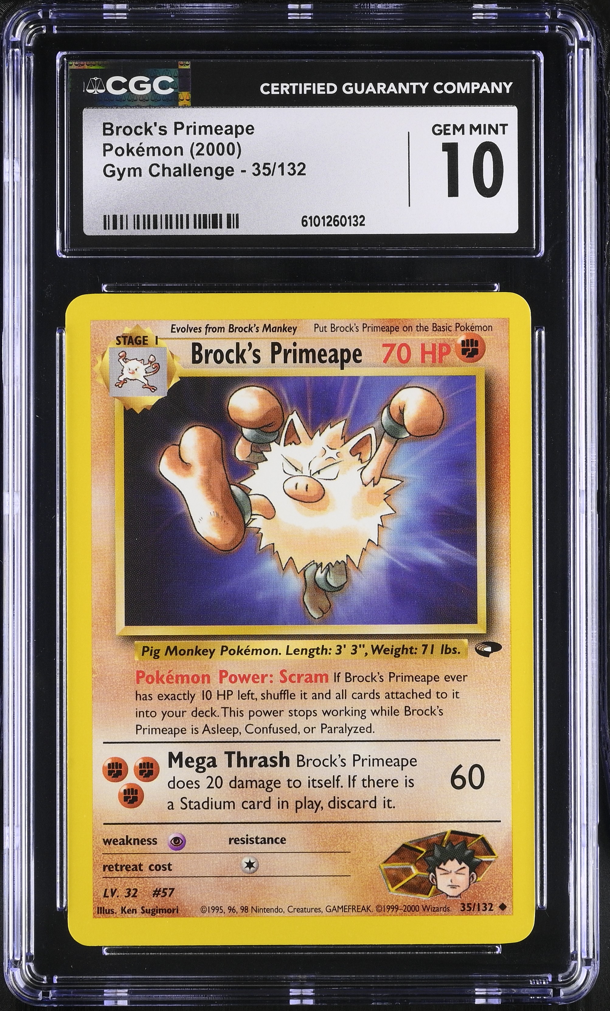 Brock's Primeape - GC 35 - English - CGC 10 
