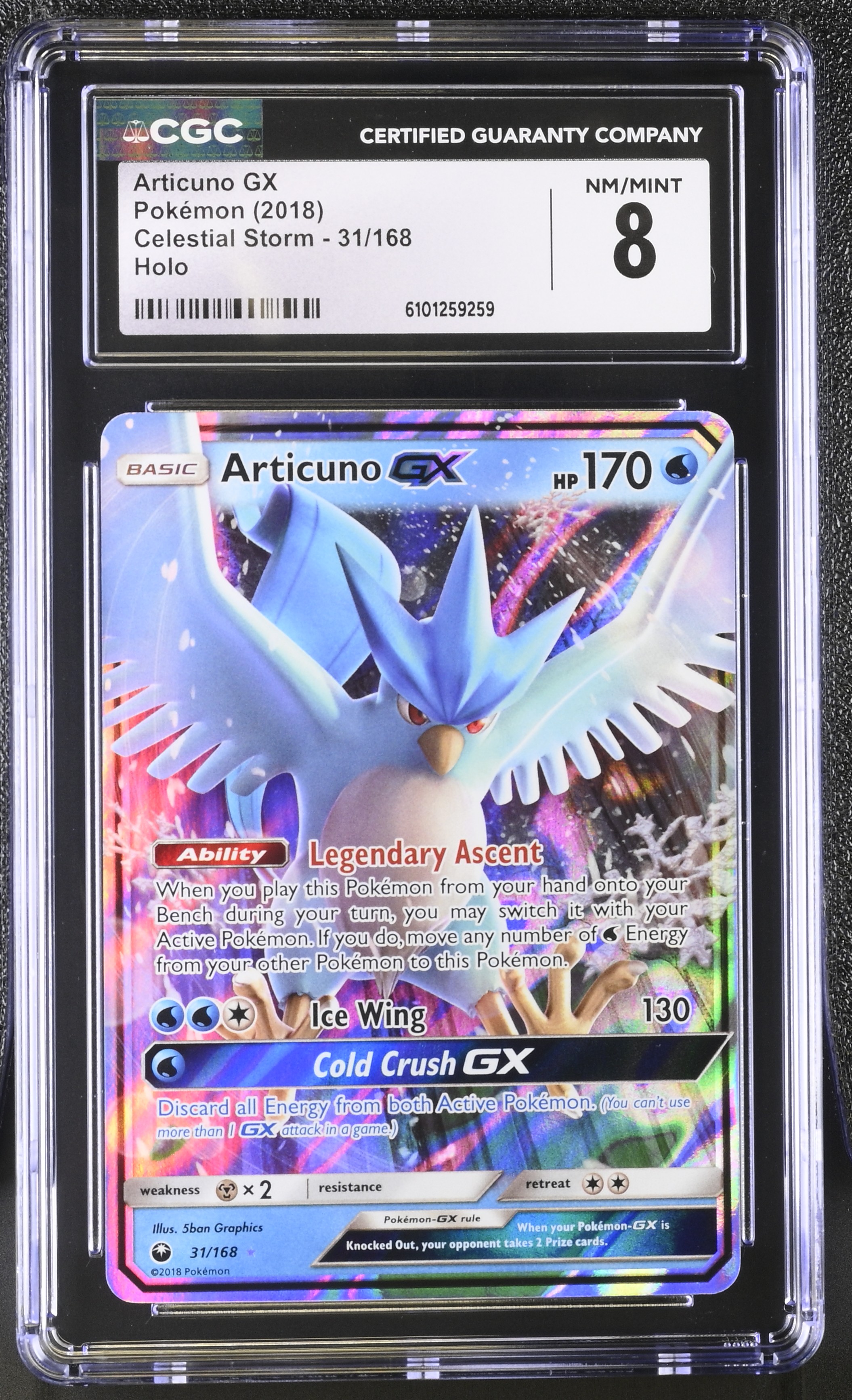 Articuno GX - CES 31 - English - CGC 8 
