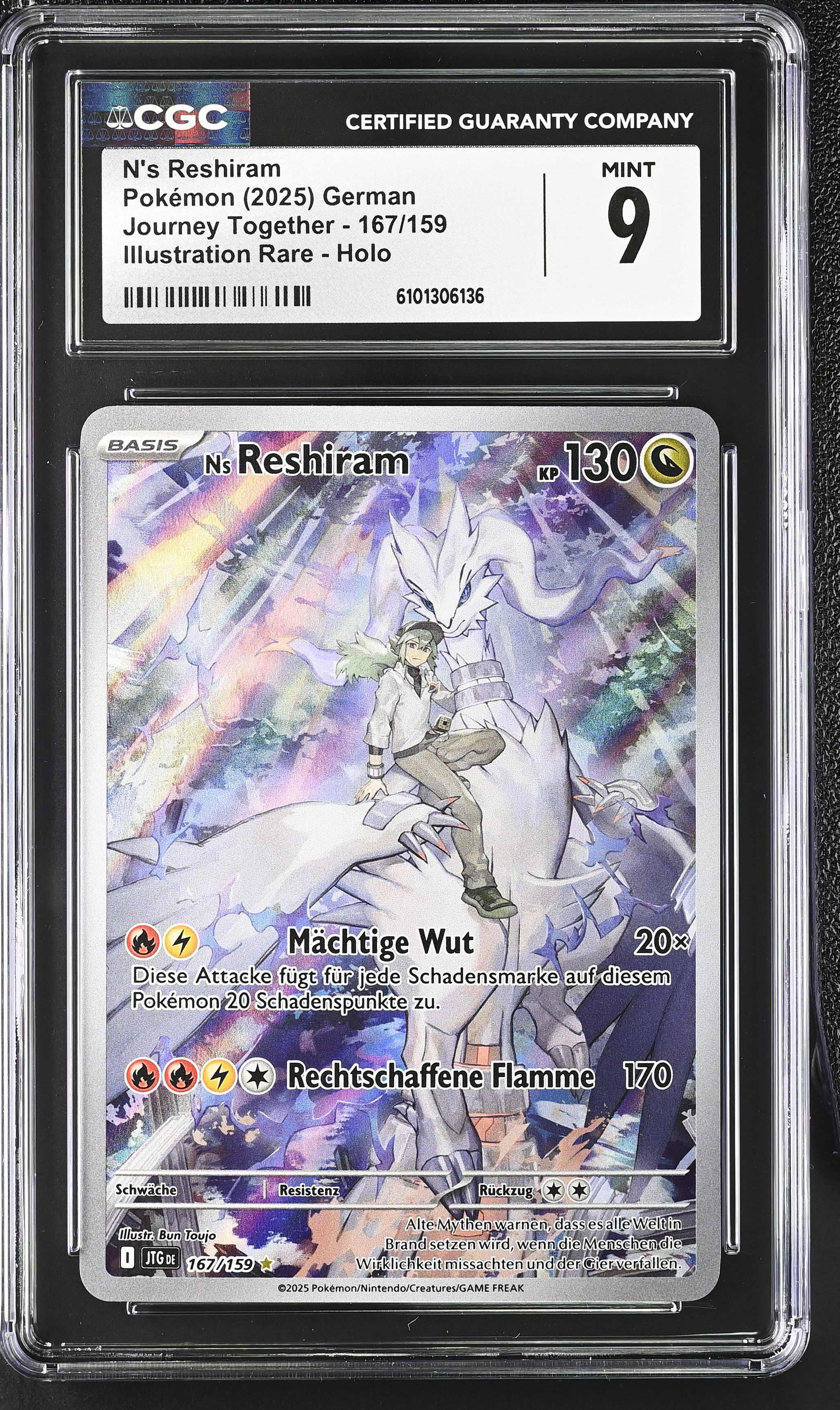 Ns Reshiram - JTG 167 - German - CGC 9 
