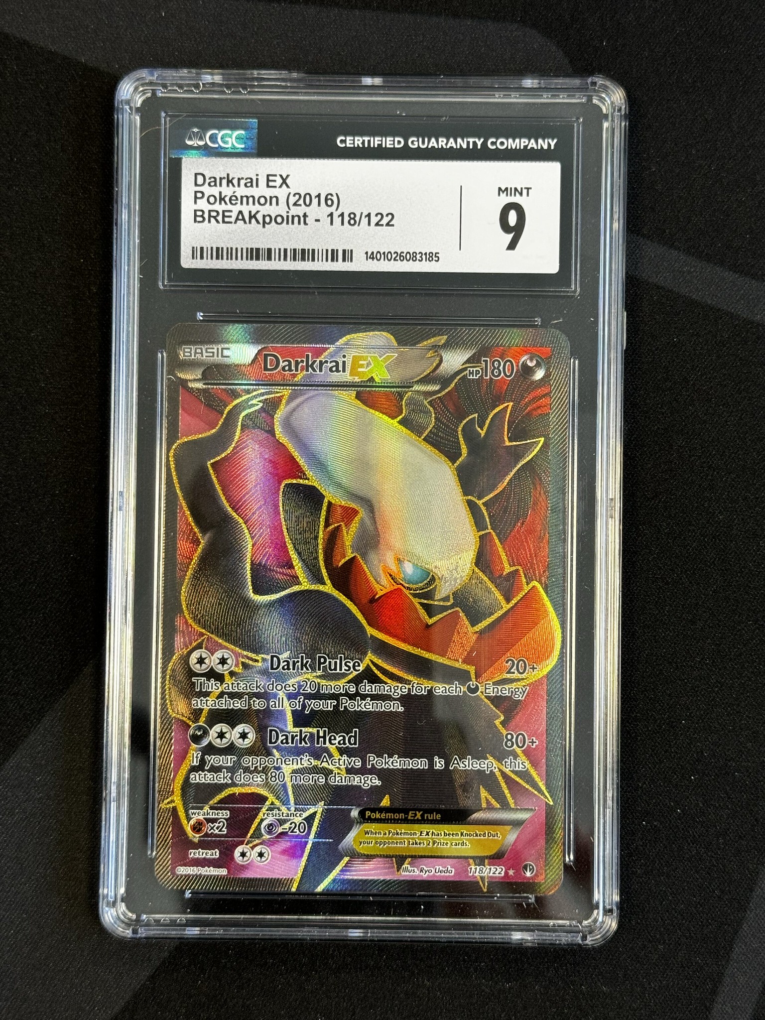 Darkrai EX (Ultra Rare) - BKP 118 - English - CGC 9