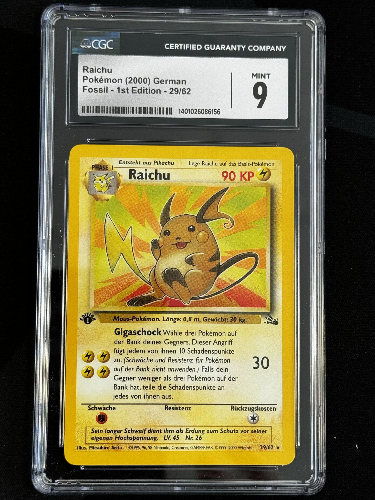 Raichu - FO 29 - German - CGC 9