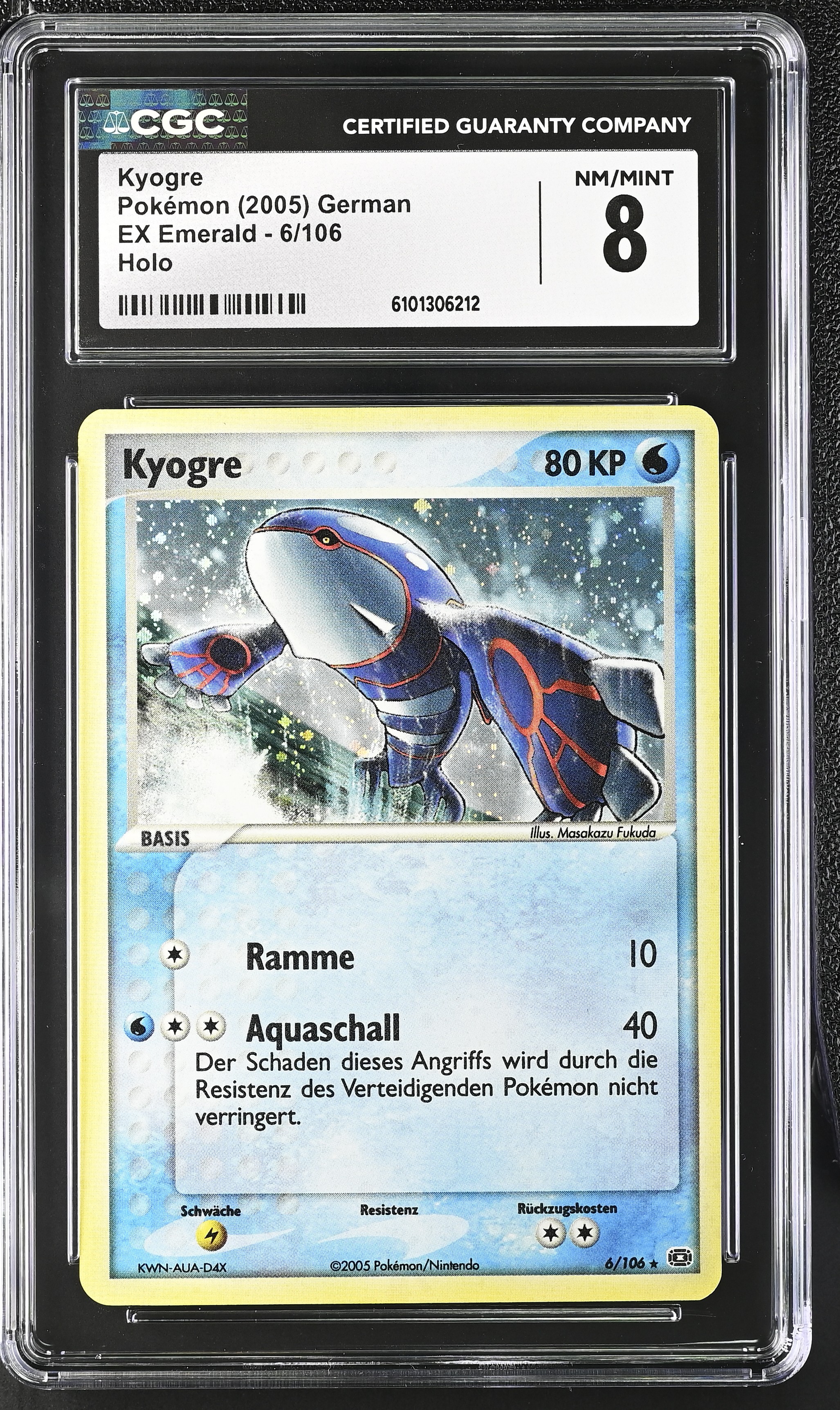 Kyogre (Ram) - EM 6 - German - CGC 8 