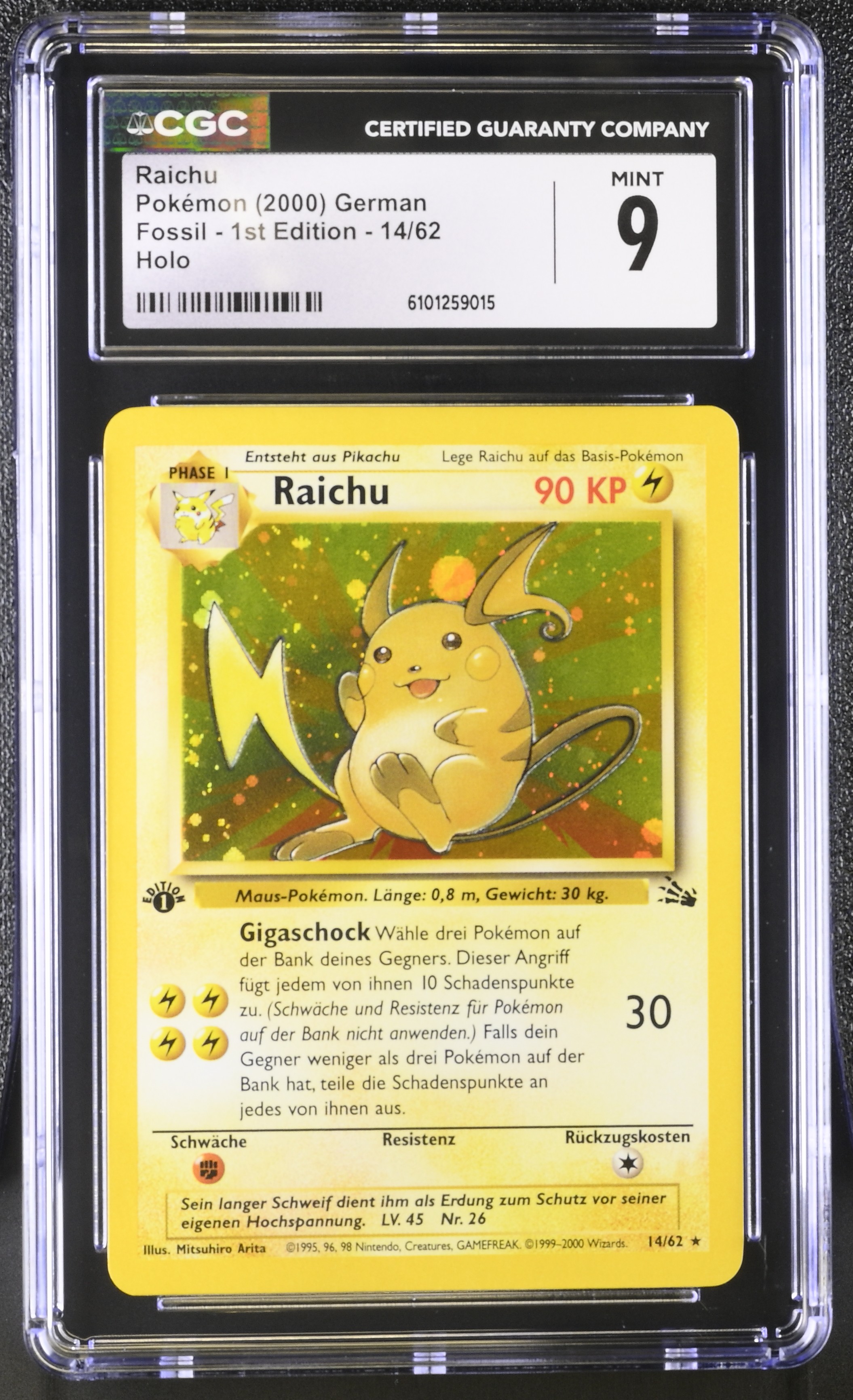 Raichu - FO 14 - German - CGC 9 