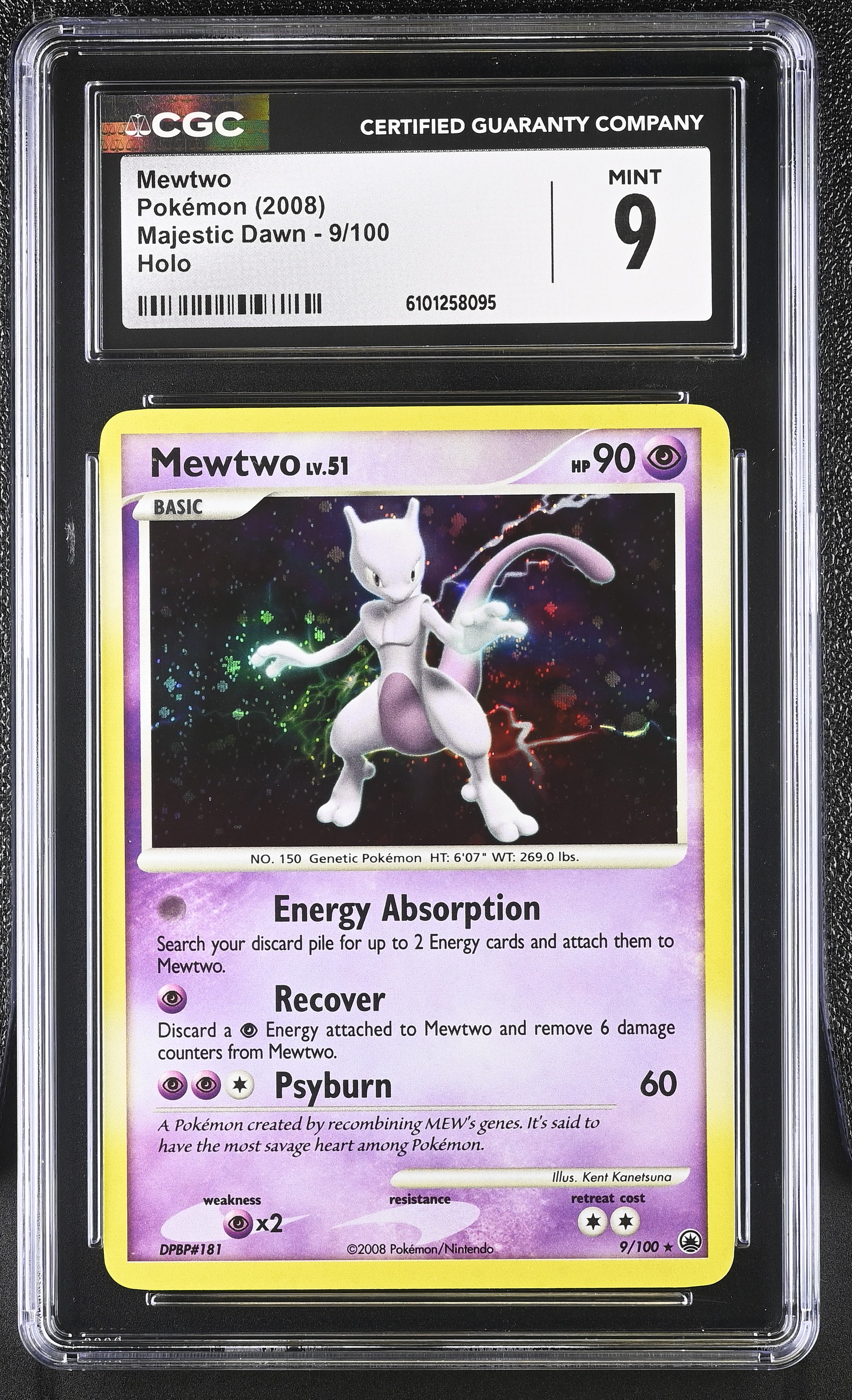 Mewtwo Lv.51 - MD 9 - English - CGC 9 