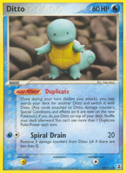 Ditto [Squirtle] (Spiral Drain) 