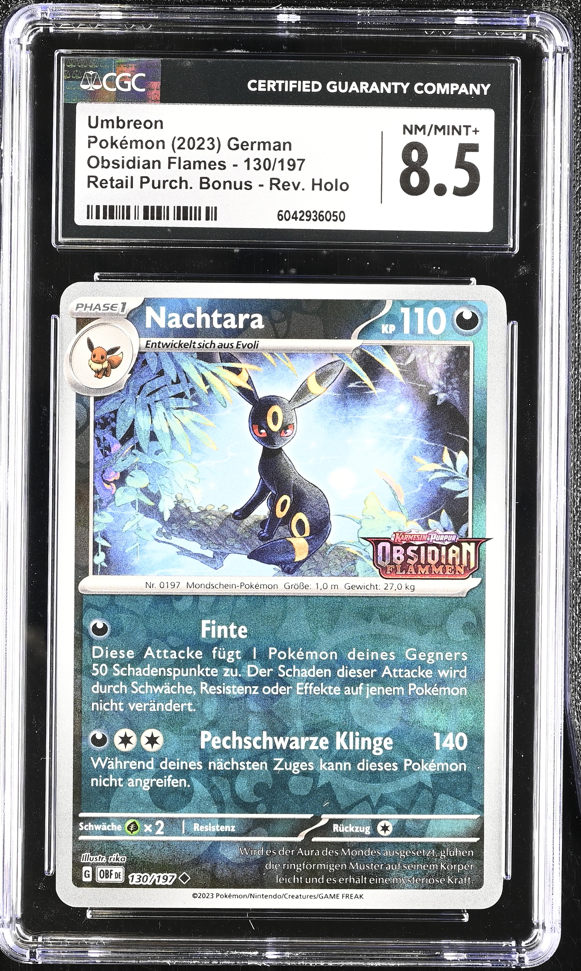 Umbreon - OBF 130 - German - CGC 8.5 
