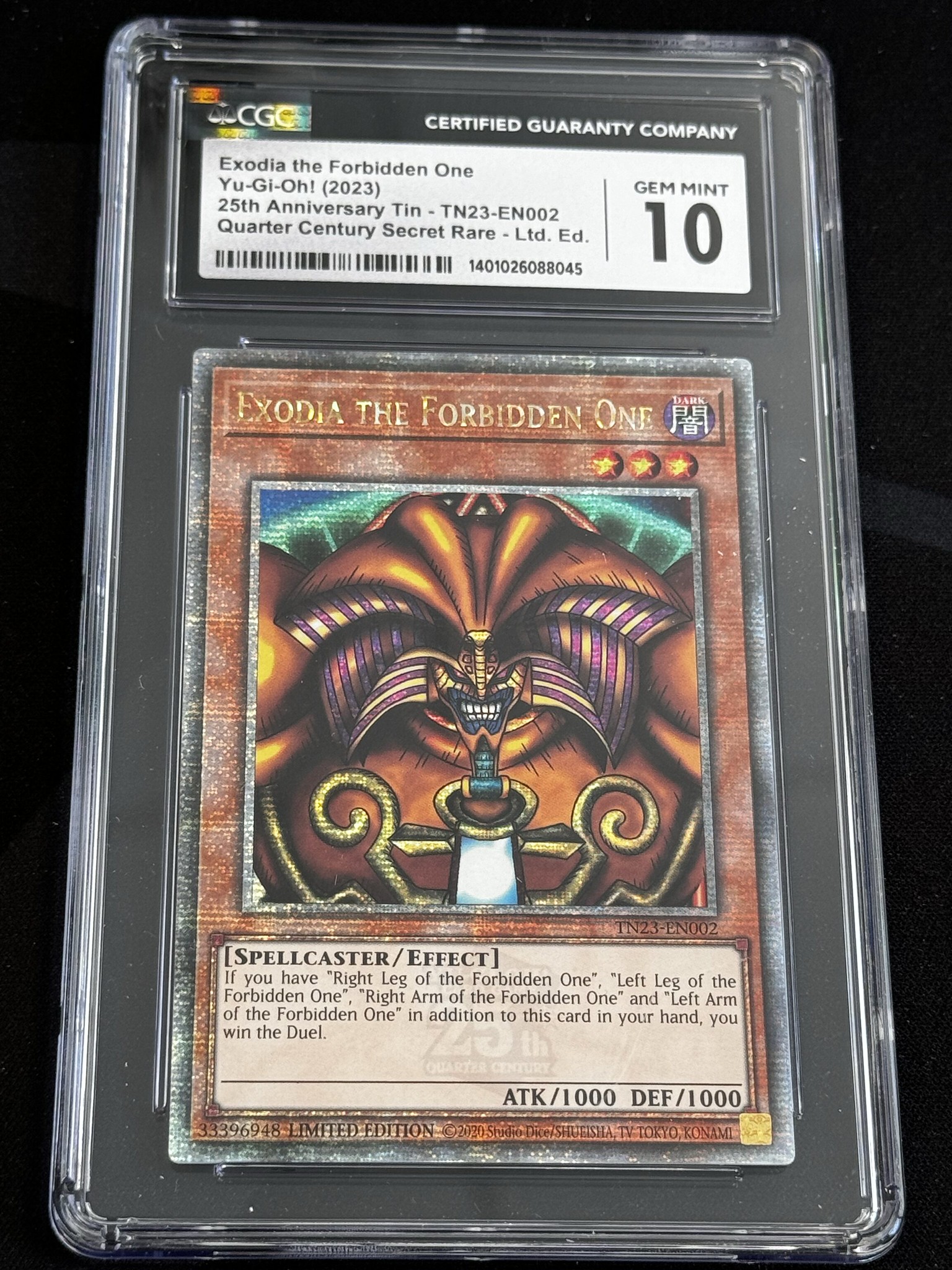 Exodia the Forbidden One - TN23 2 - English - CGC 10 