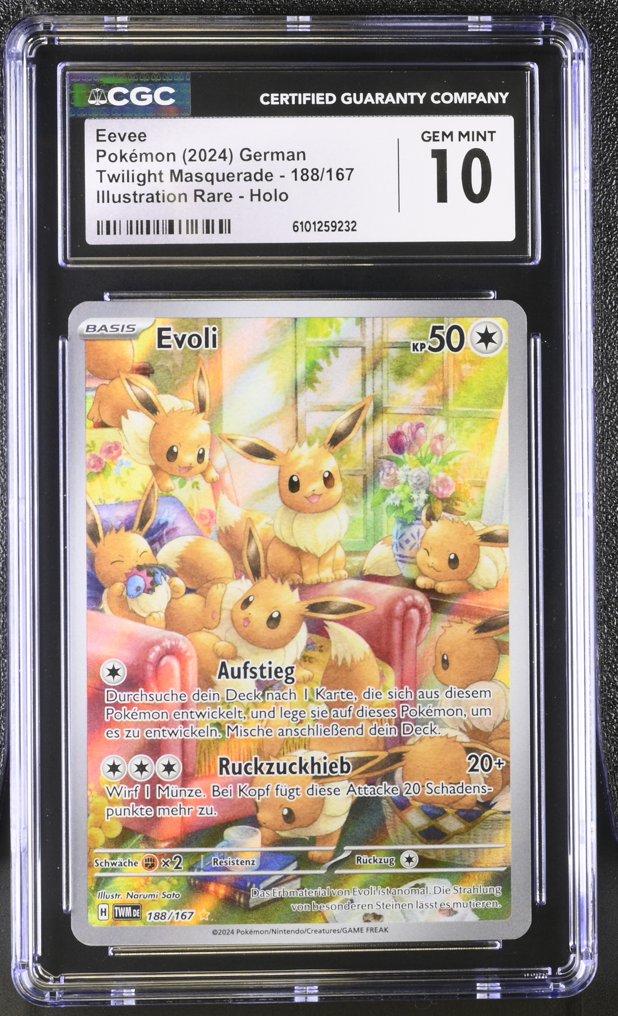 Eevee - TWM 188 - German - CGC 10 