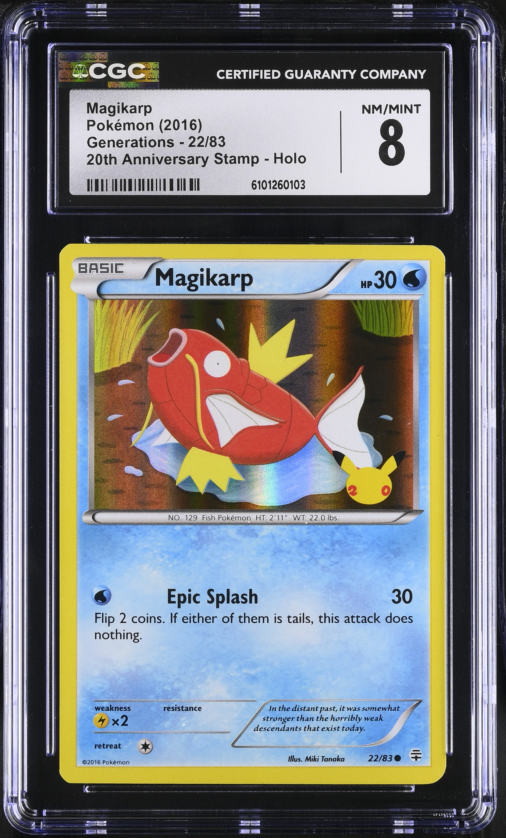 Magikarp  - GEN 22 - English - CGC 8 