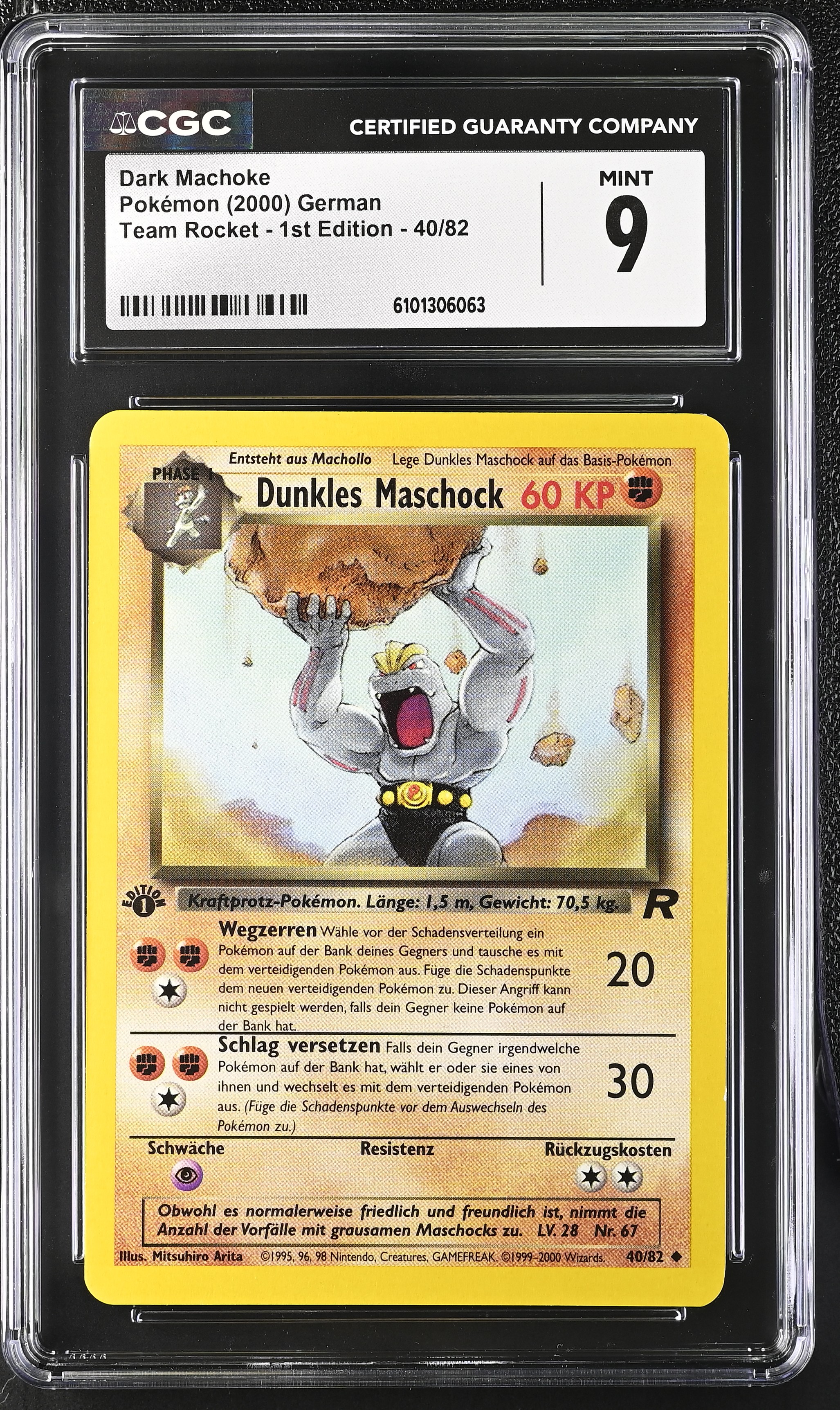 Dark Machoke - TR 40 - German - CGC 9 