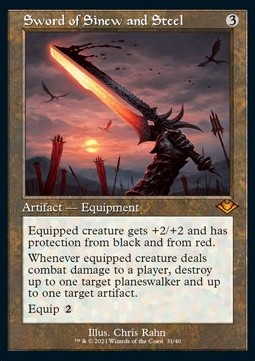 Sword of Sinew and Steel (V.1) - Modern Horizons Retro Frame Cards 