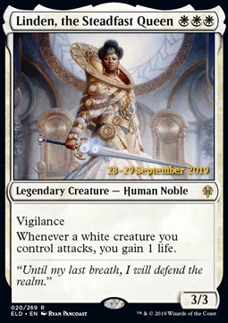 Linden the Steadfast Queen (V.1) - Throne of Eldraine Promos 