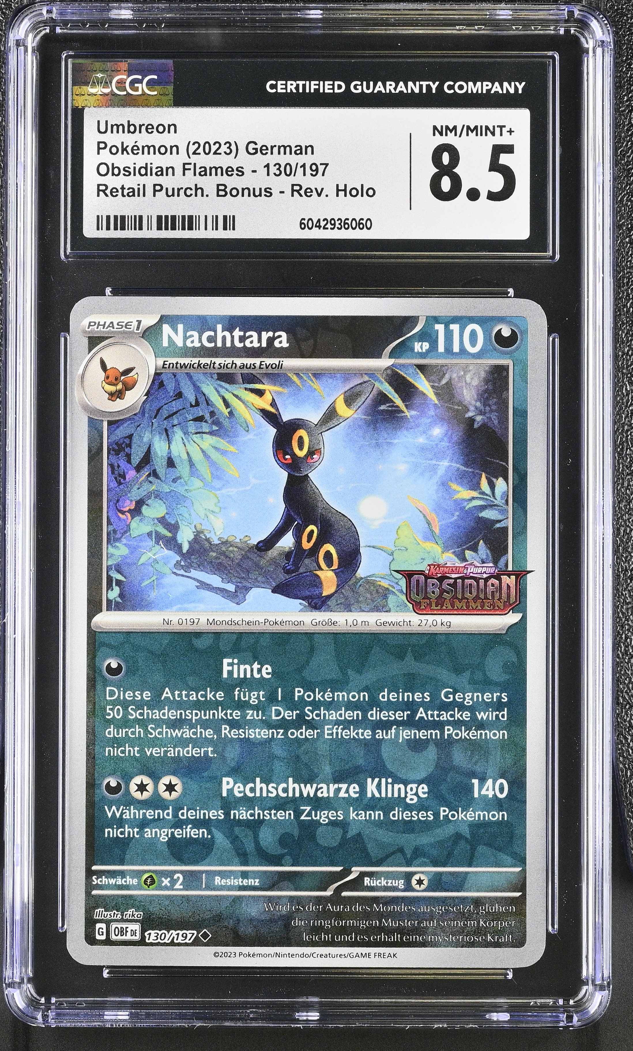 Umbreon - OBF 130 - German - CGC 8.5 