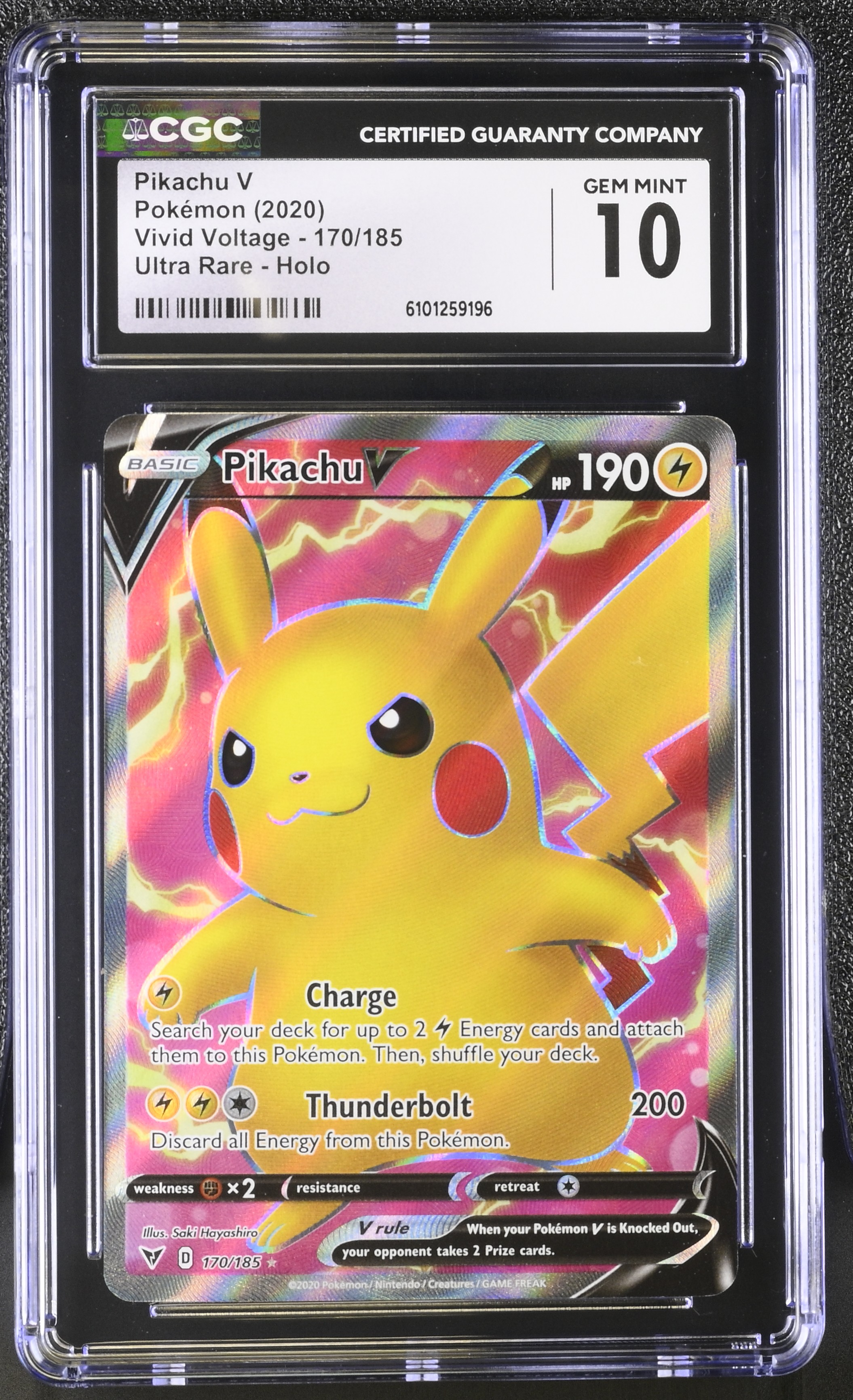 Pikachu V - VIV 170 - English - CGC 10 