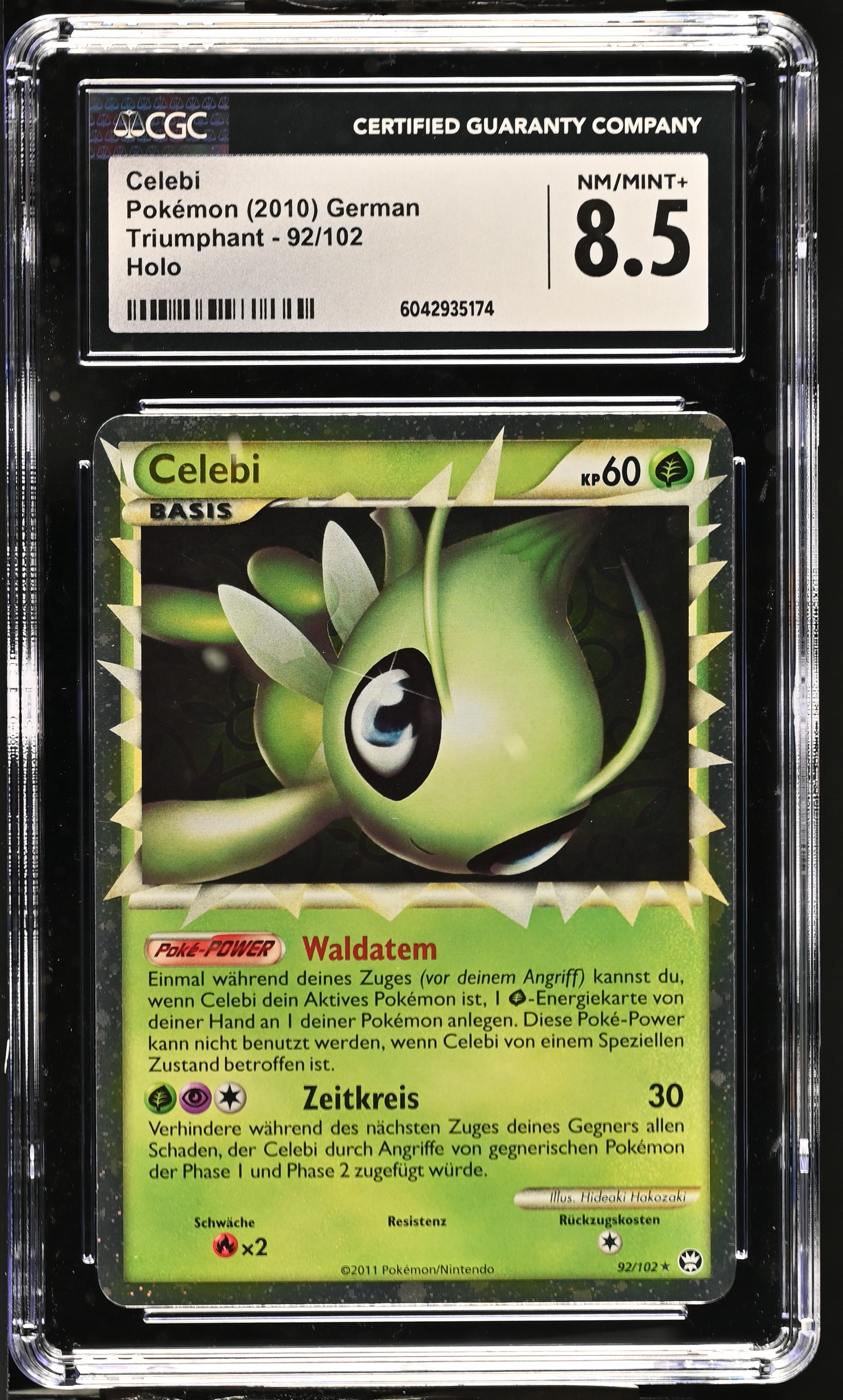 Celebi (Forest Breath) - TM 92 - German - CGC 8.5 