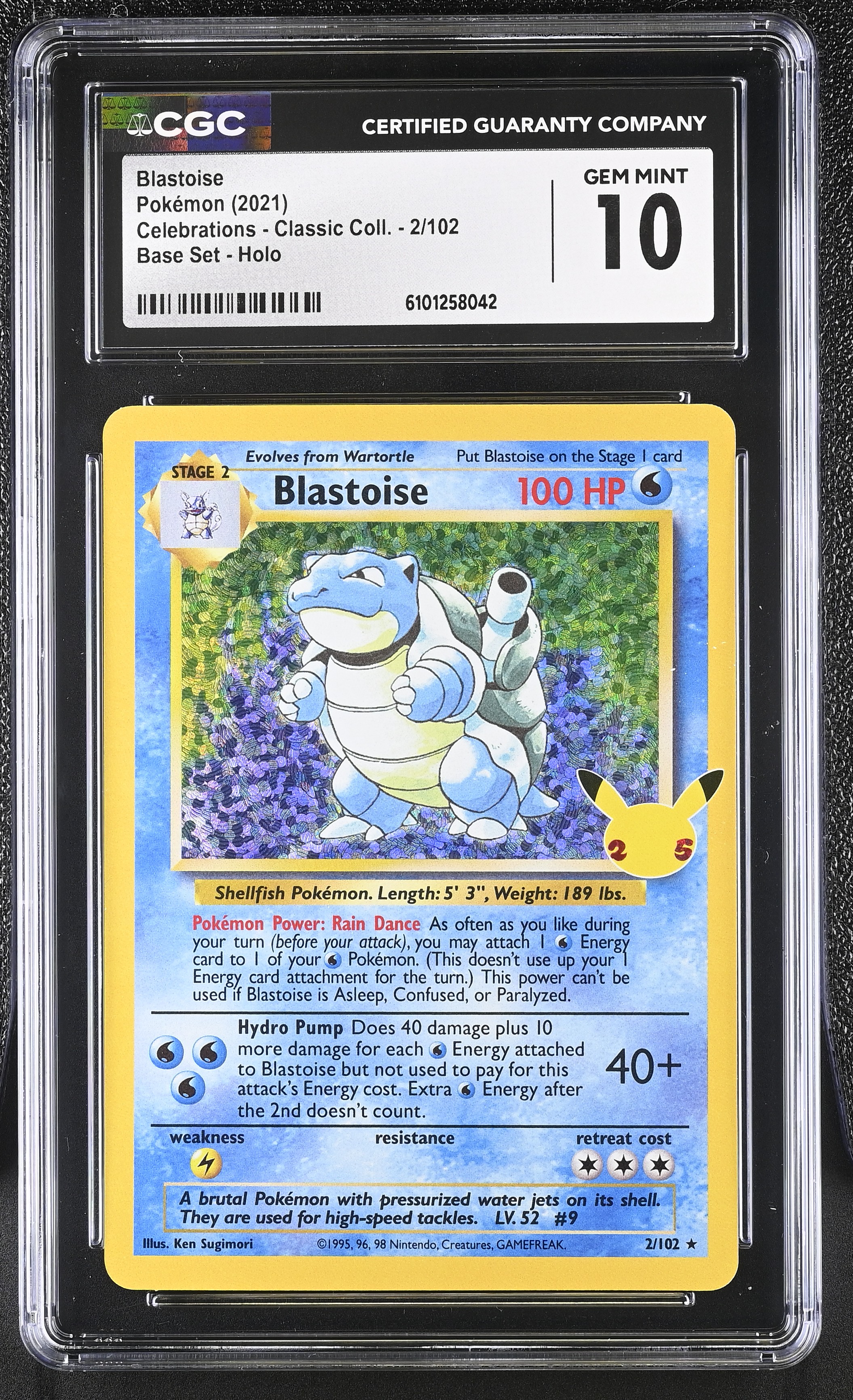 Blastoise - CEL 2 - English - CGC 10 