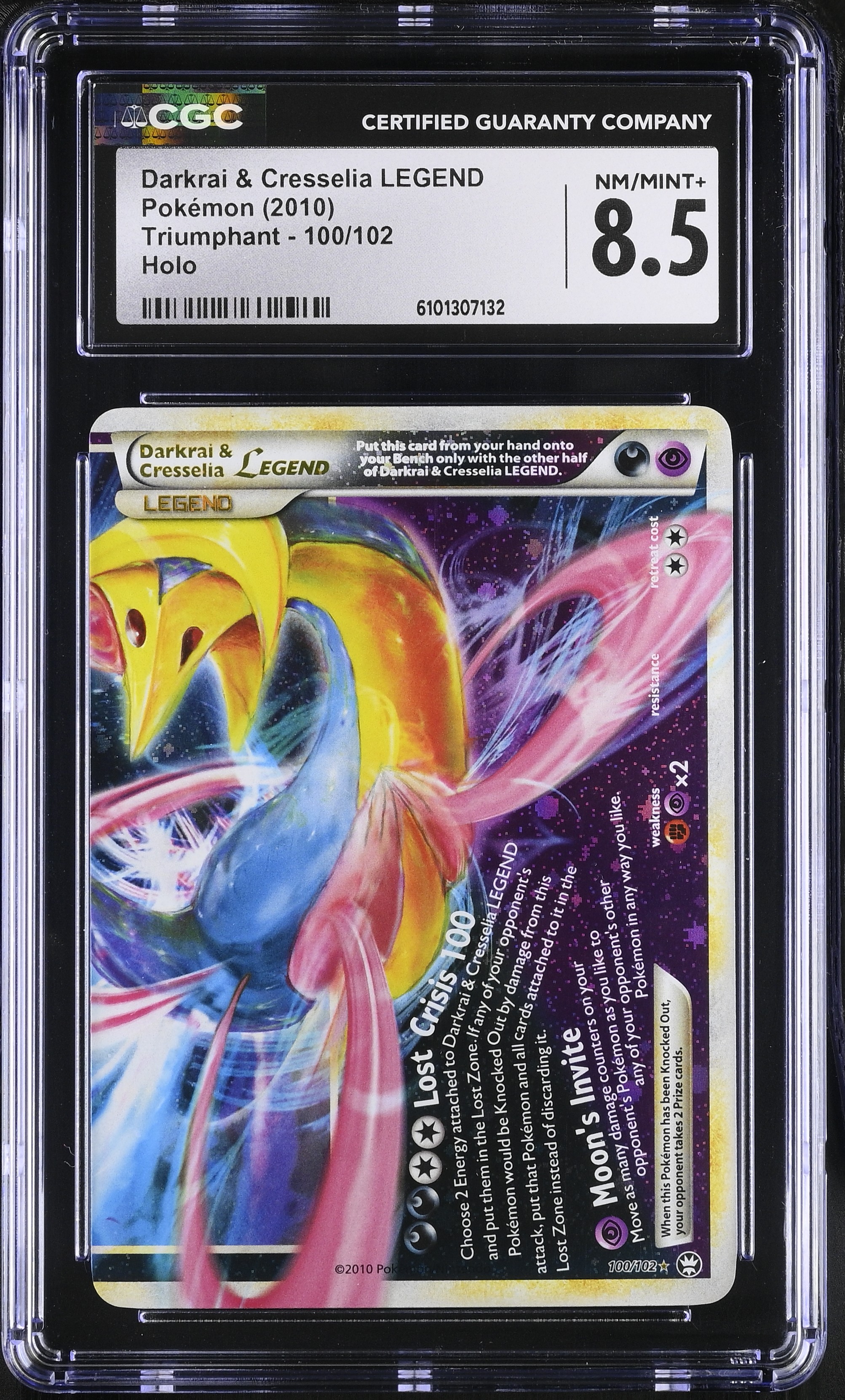 Darkrai & Cresselia LEGEND (Bottom) - TM 100 - English - CGC 8.5 
