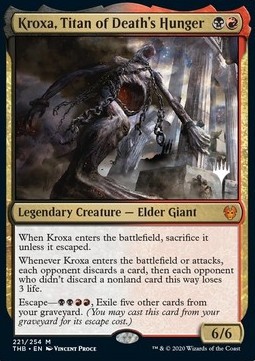 Kroxa Titan of Deaths Hunger (V.1) - Theros Beyond Death Promos