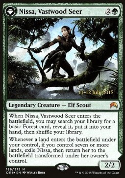 Nissa Vastwood Seer Nissa Sage Animist - Magic Origins Promos 