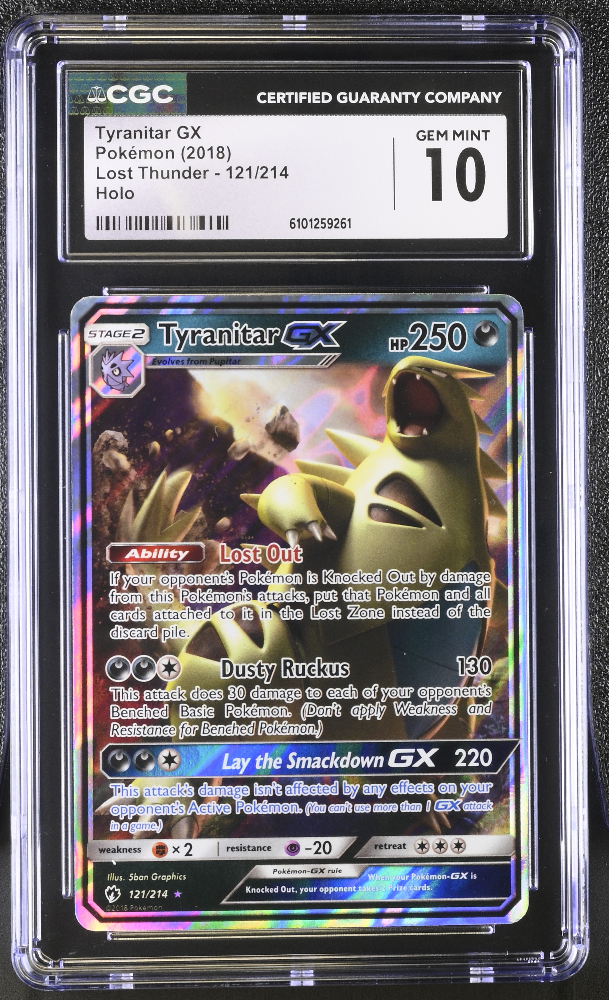 Tyranitar GX - LOT 121 - English - CGC 10 