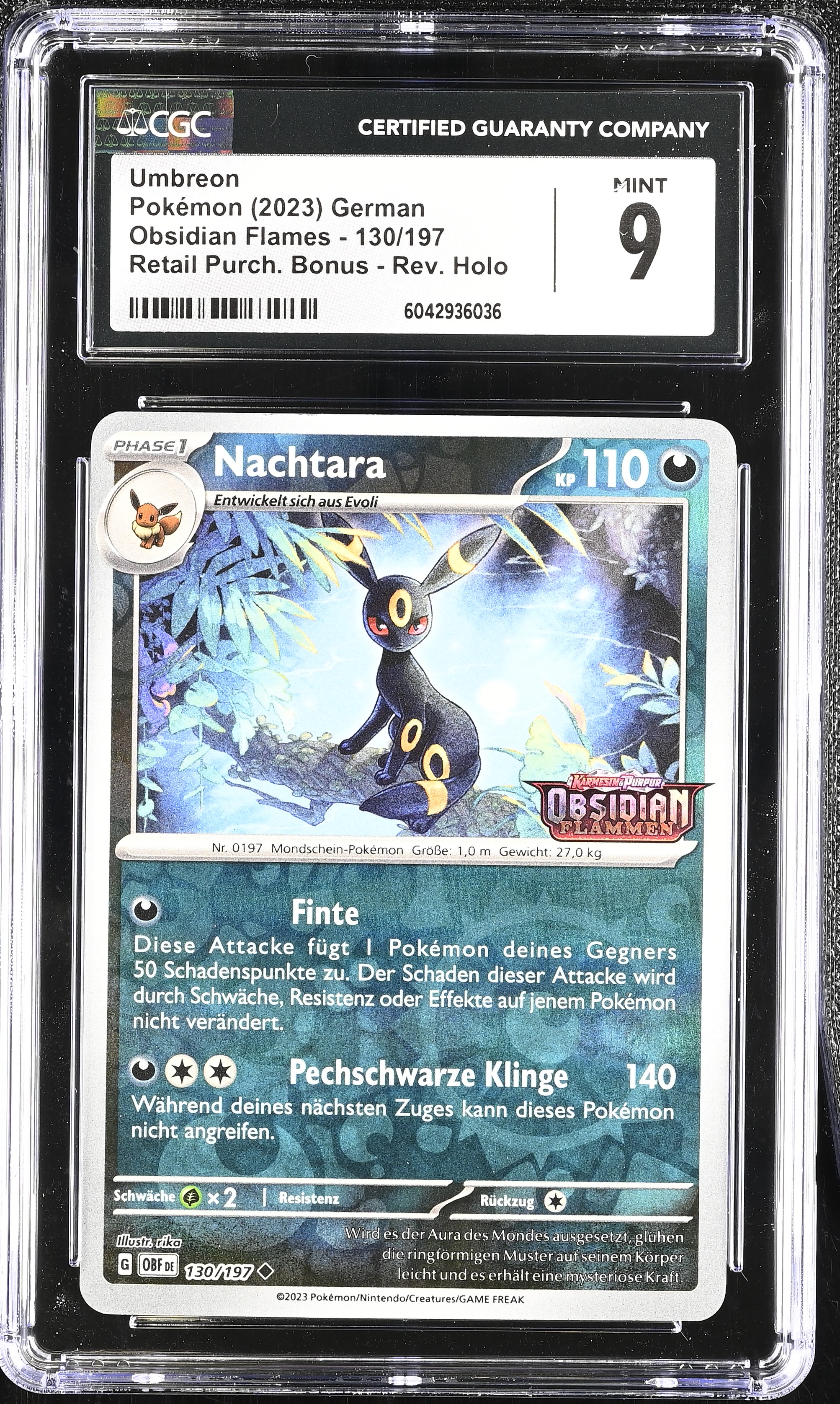 Umbreon - OBF 130 - German - CGC 9 