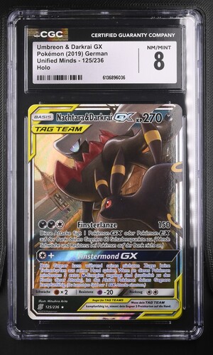 Umbreon & Darkrai GX - UNM 125 - German - CGC 8 