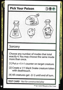 Pick Your Poison (V.1) - Mystery Booster Playtest Cards