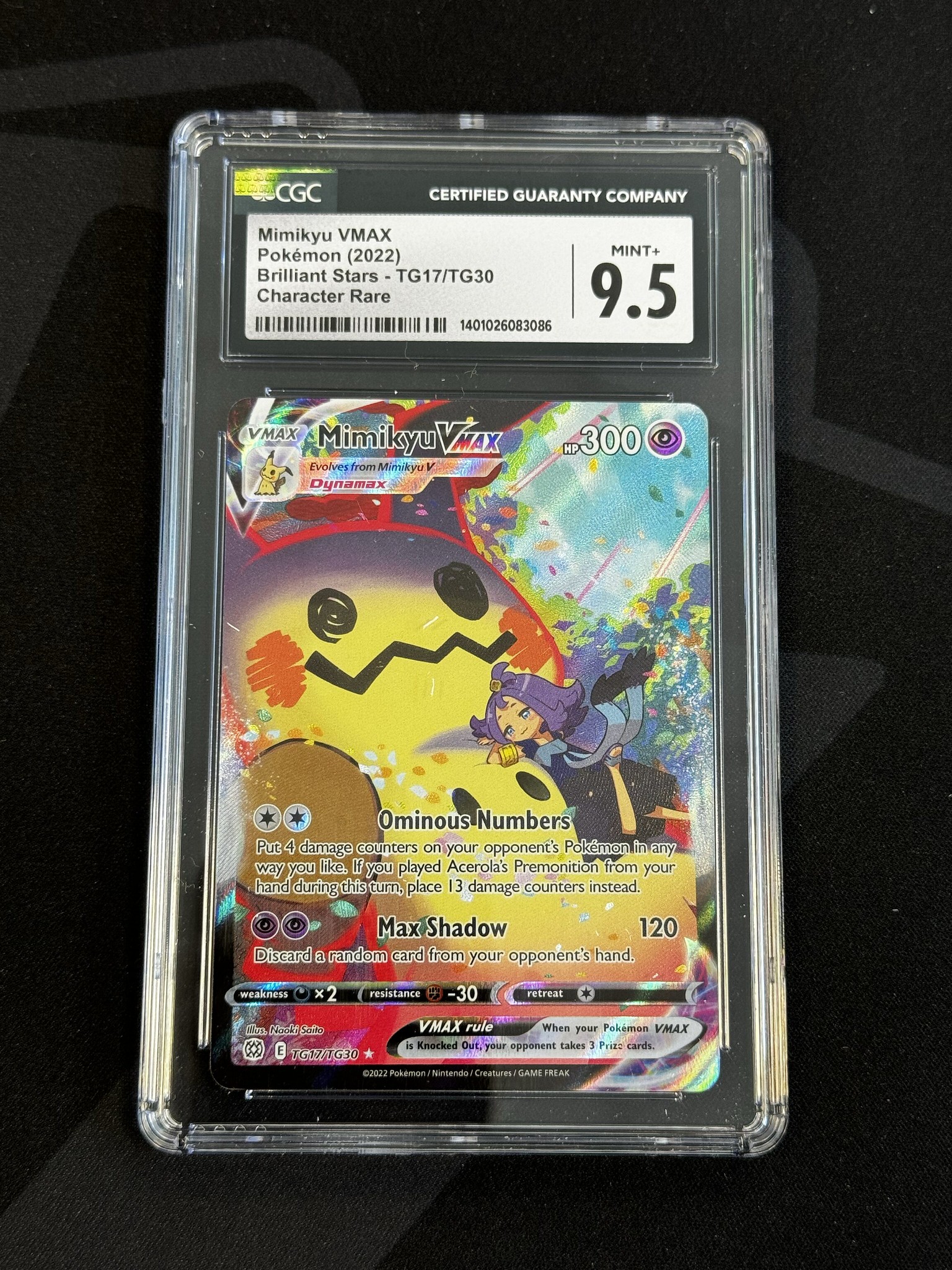 Mimikyu vmax tg17 cgc fashion 9.5