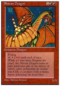 Shivan Dragon - Fourth Edition 