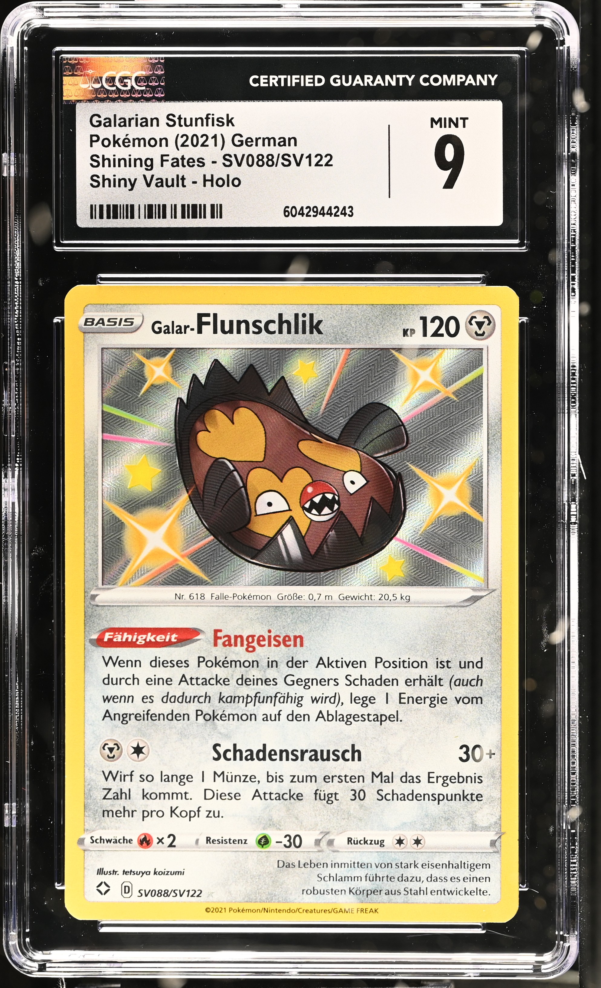 Galarian Stunfisk - SHF 88 - German - CGC 9