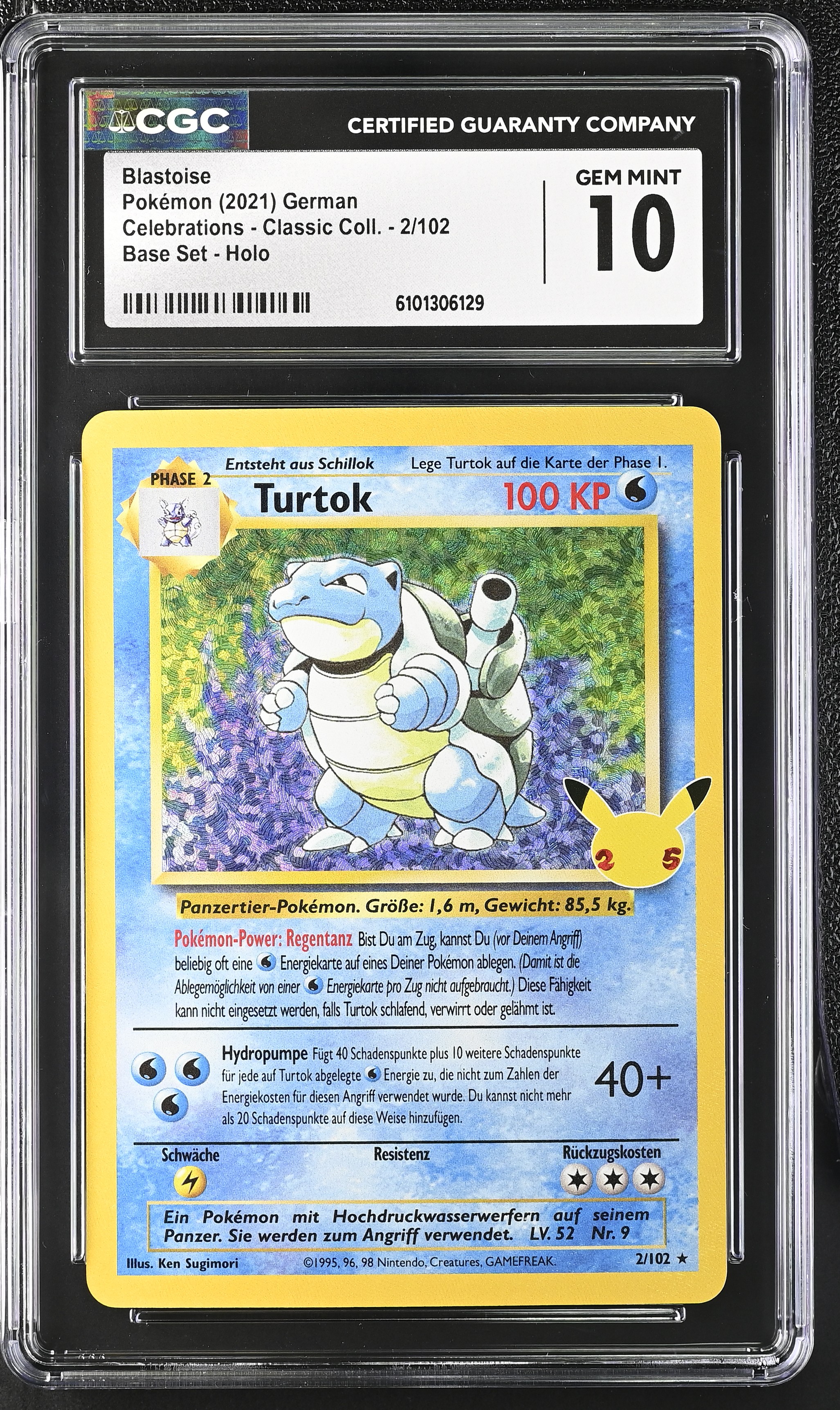 Blastoise - CEL 2 - German - CGC 10 