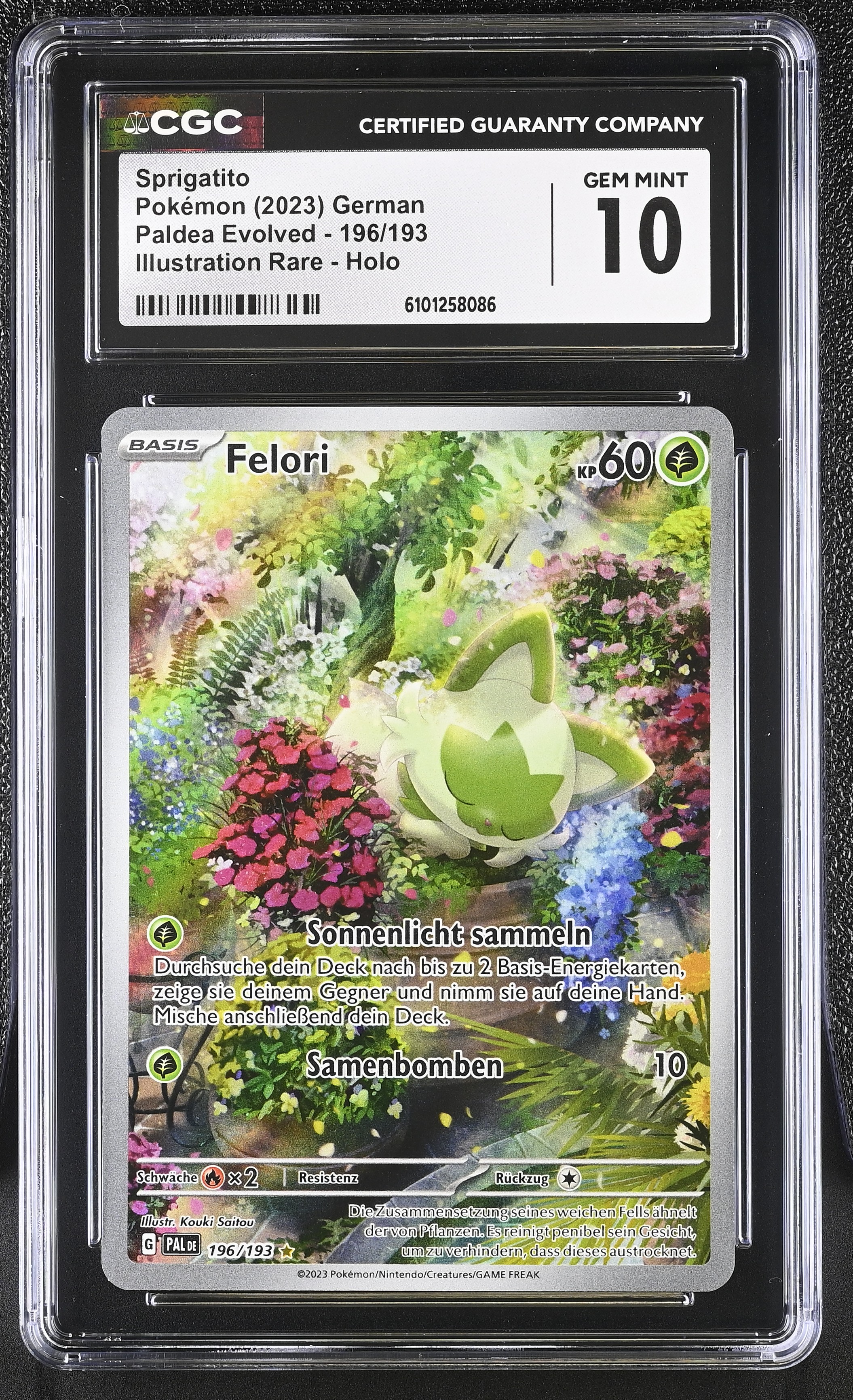 Sprigatito - PAL 196 - German - CGC 10 