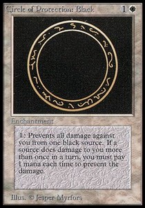Circle of Protection Black - Beta | English | Played | Nonfoil | 5014# ...