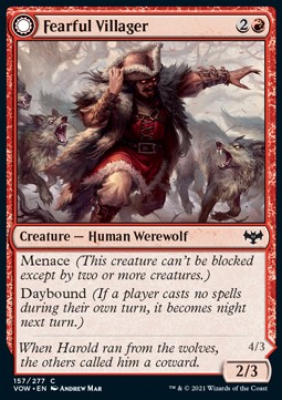 Fearful Villager // Fearsome Werewolf 