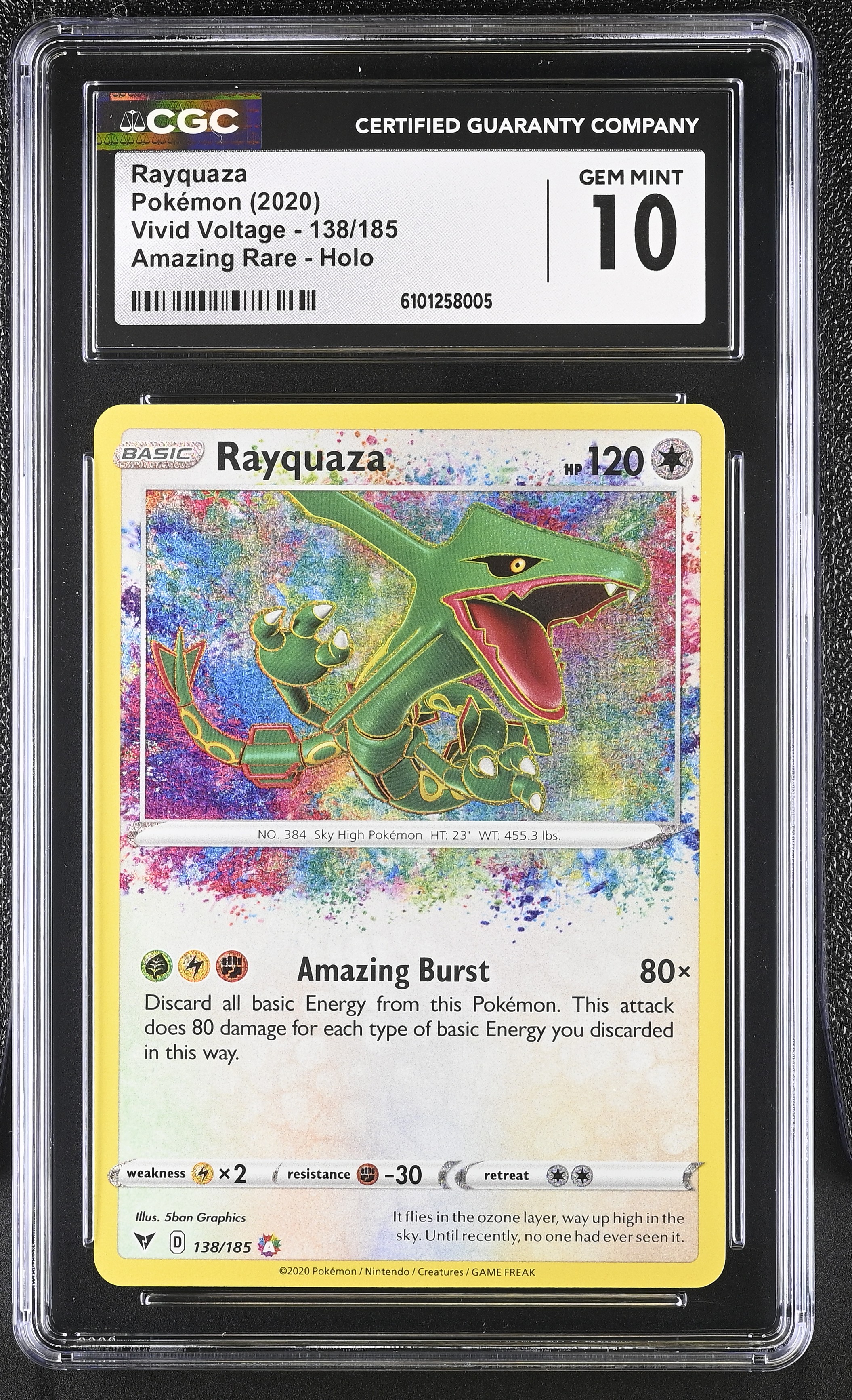 Rayquaza - VIV 138 - English - CGC 10 