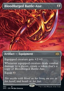 Bloodforged Battle Axe (V.1) - Double Masters 2022 Extras