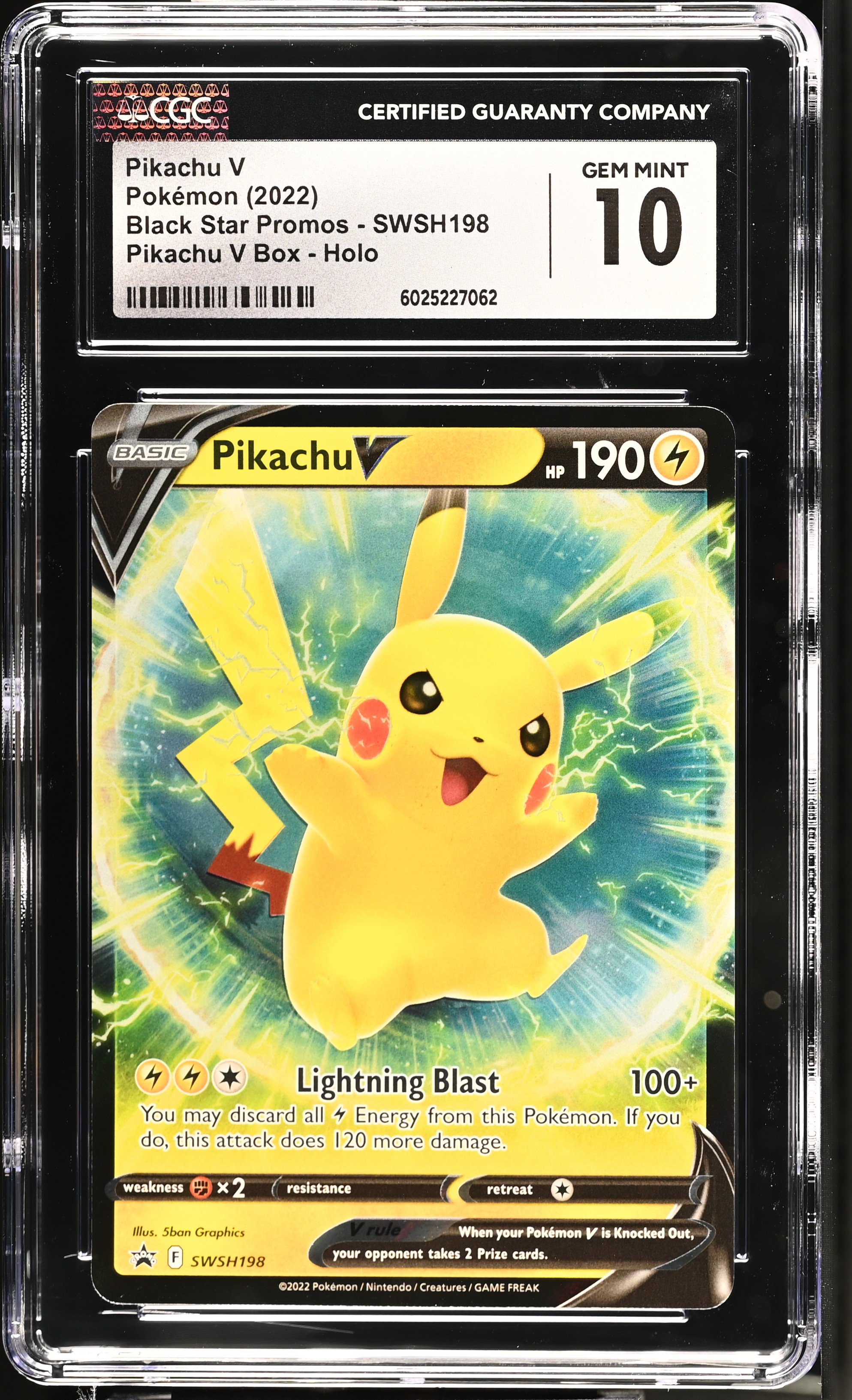Pikachu V - SWSH 198 - English - CGC 10