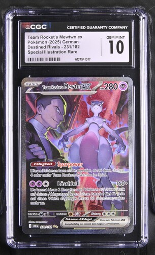 Team Rockets Mewtwo ex - DRI 231 - German - CGC 10 