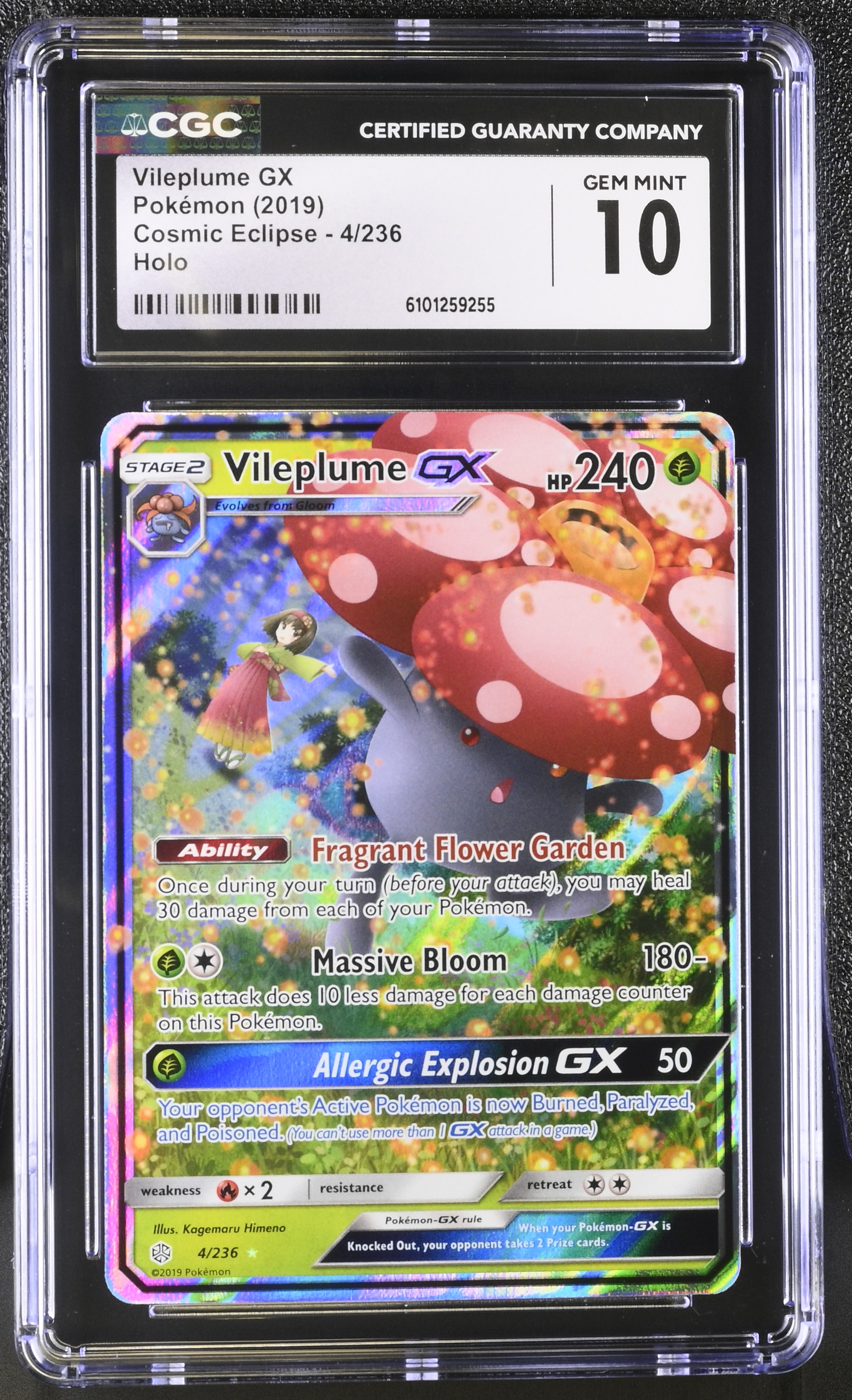 Vileplume GX - CEC 4 - English - CGC 10 