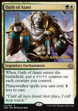 Oath of Ajani - Aether Revolt Promos 