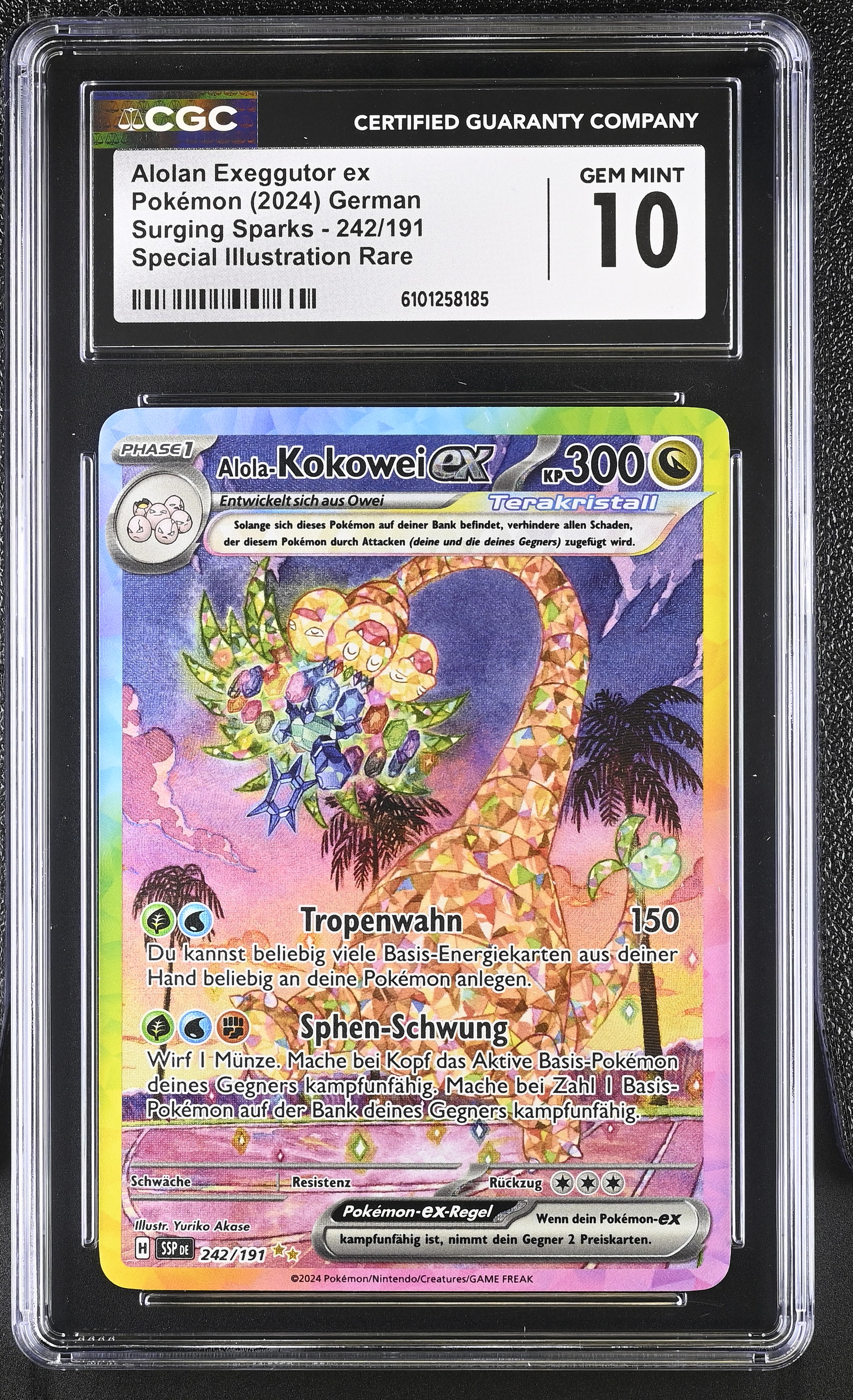 Alolan Exeggutor ex - SSP 242 - German - CGC 10