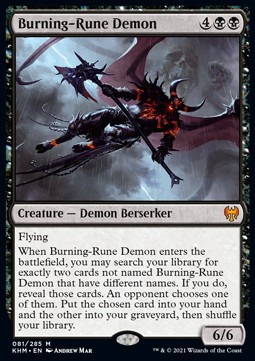 Burning Rune Demon - Kaldheim 