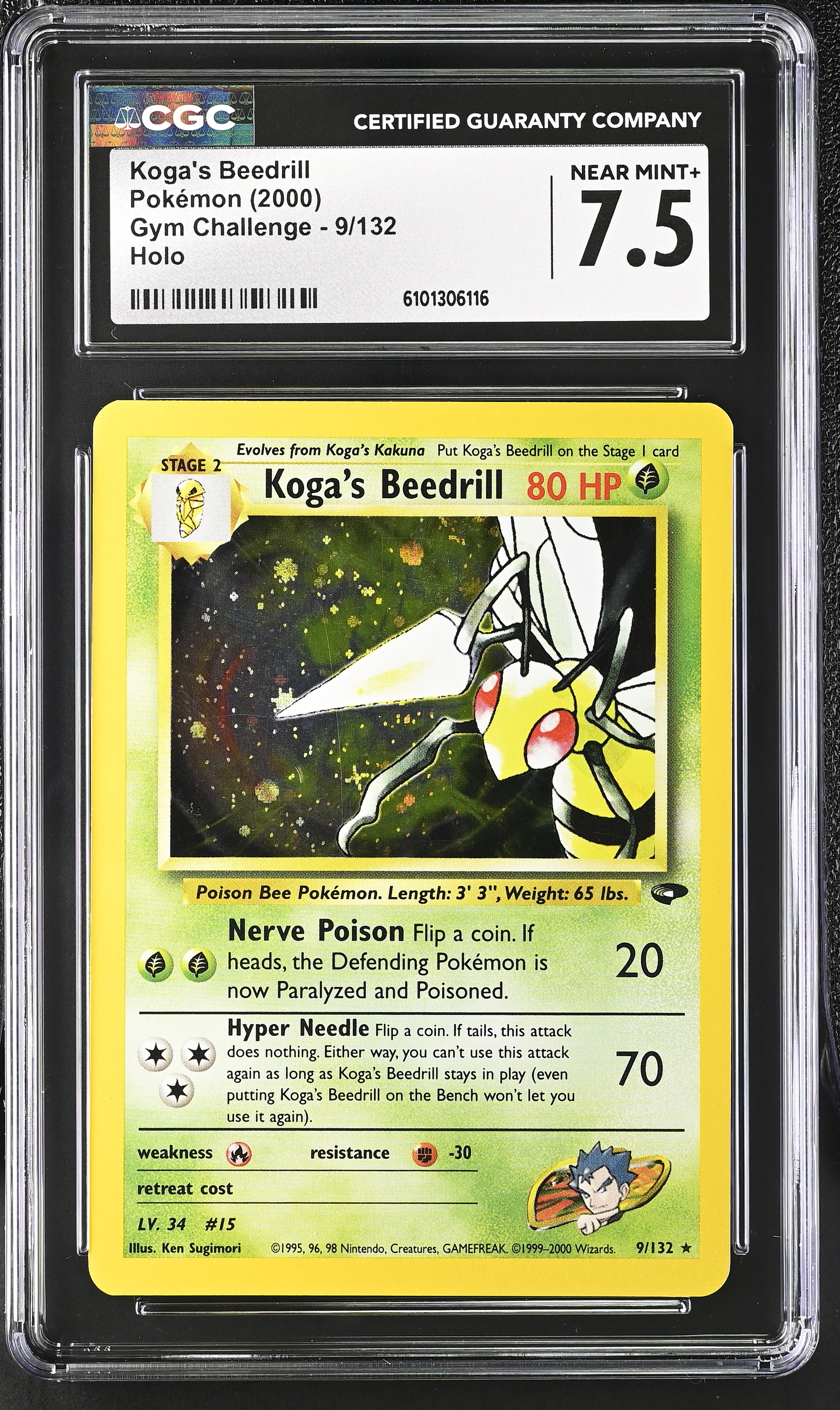 Koga's Beedrill - GC 9 - English - CGC 7.5 