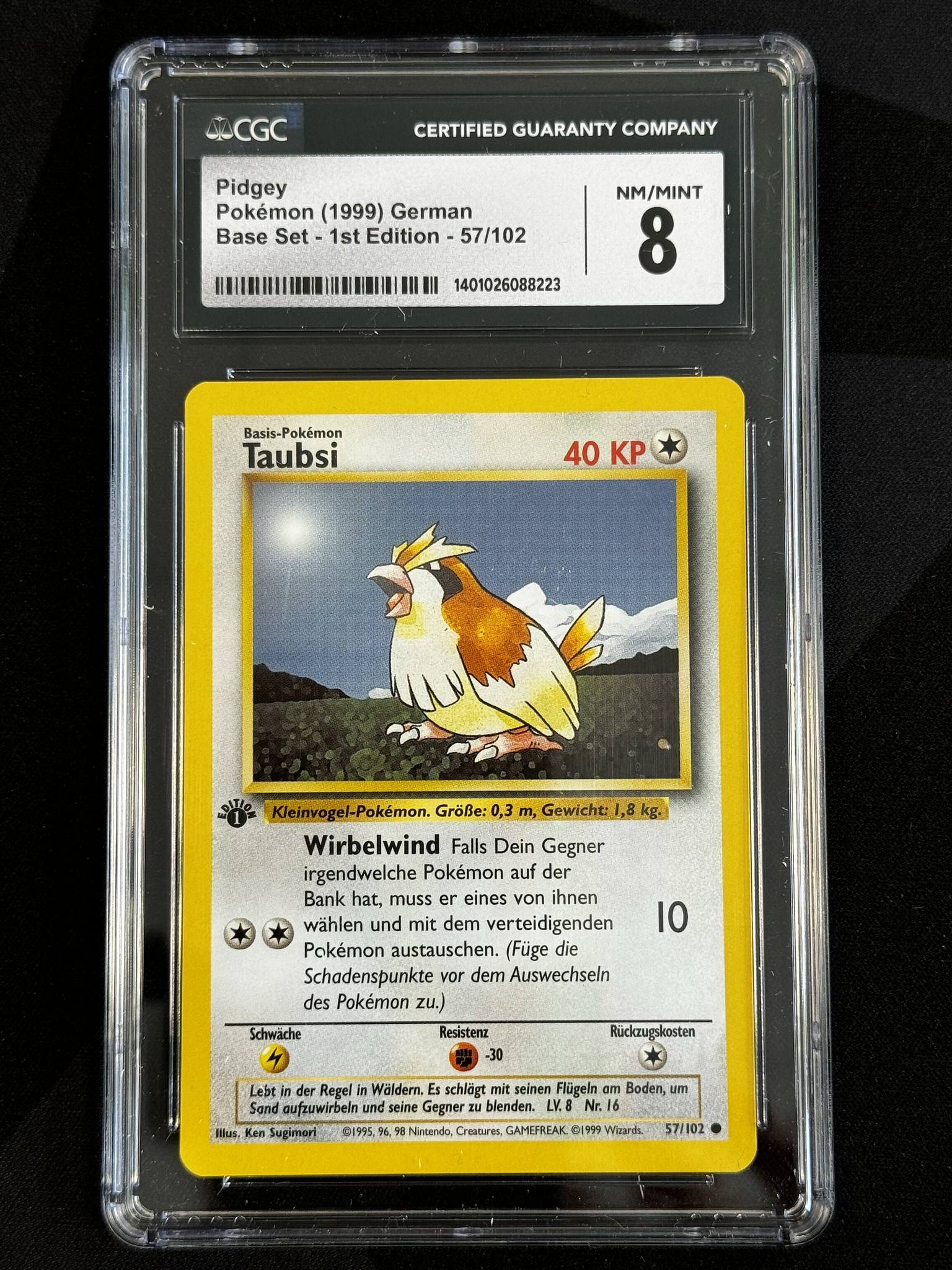Pidgey - BS 57 - German - CGC 8 
