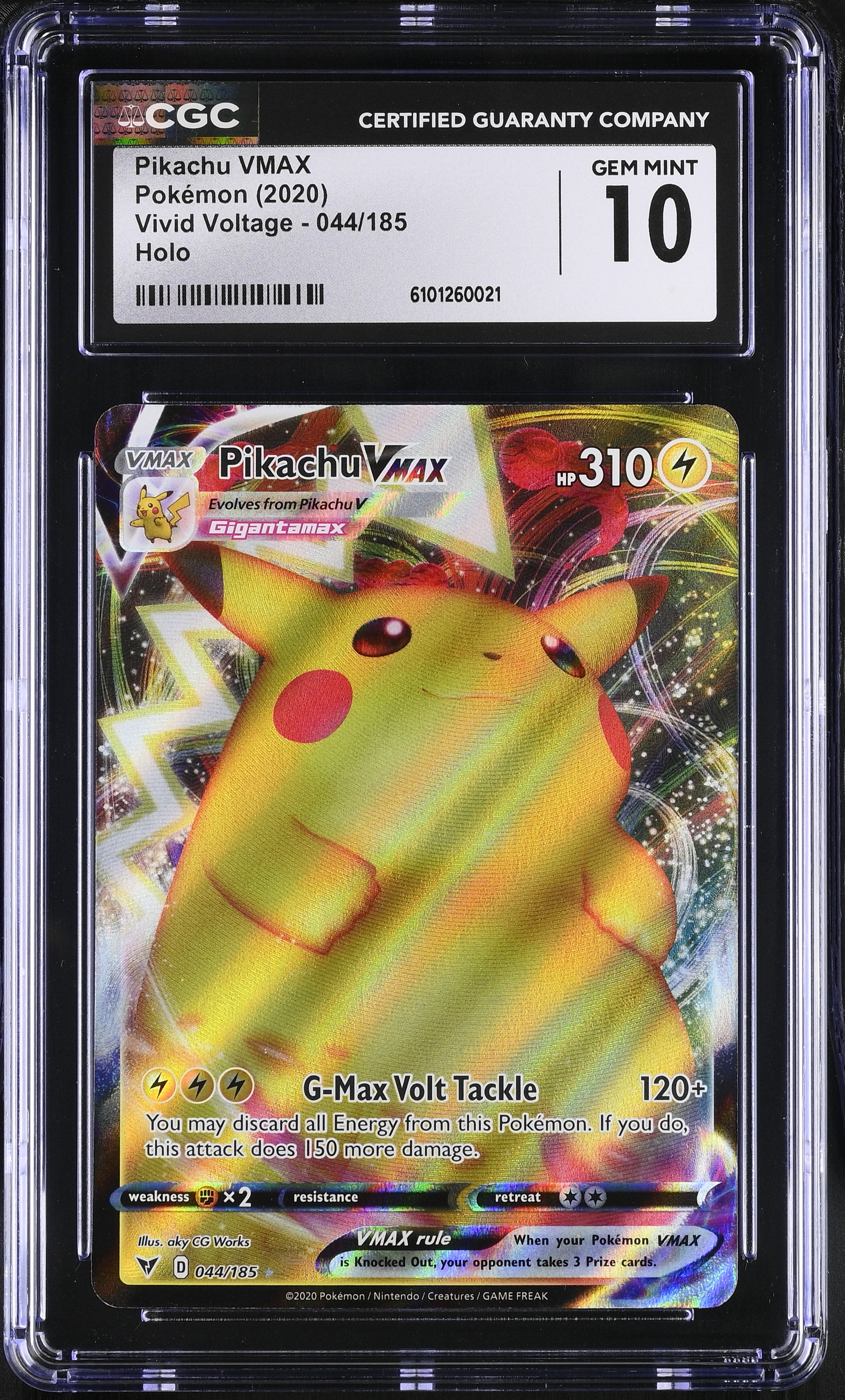 Pikachu VMAX - VIV 44 - English - CGC 10 