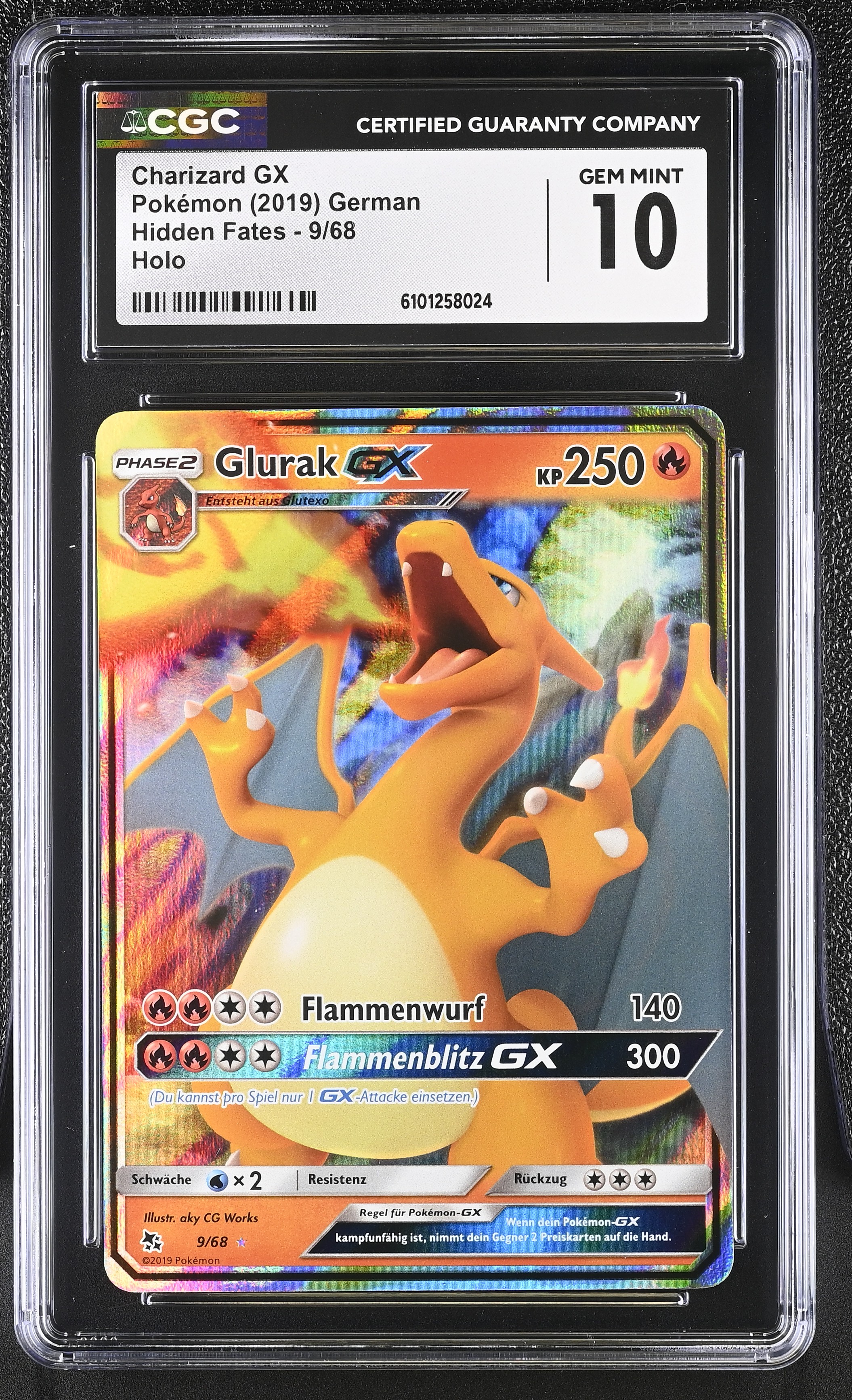 Charizard GX - HIF 9 - German - CGC 10 